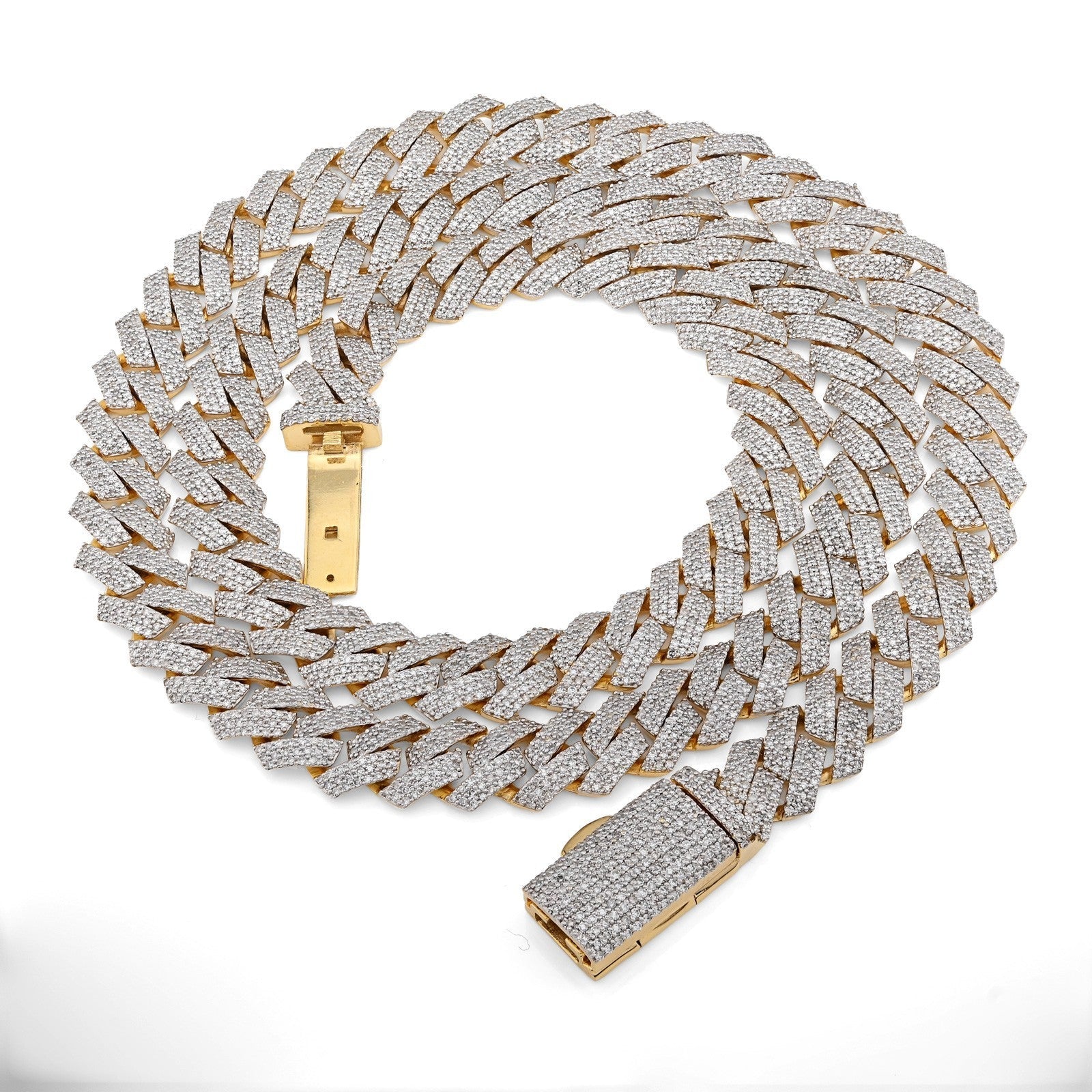 10MM 10k Yellow Gold 24In 10CTW Natural Diamond Cuban Chain Mens 86.1g Necklace - Elite Jewelers - Necklaces & Chains