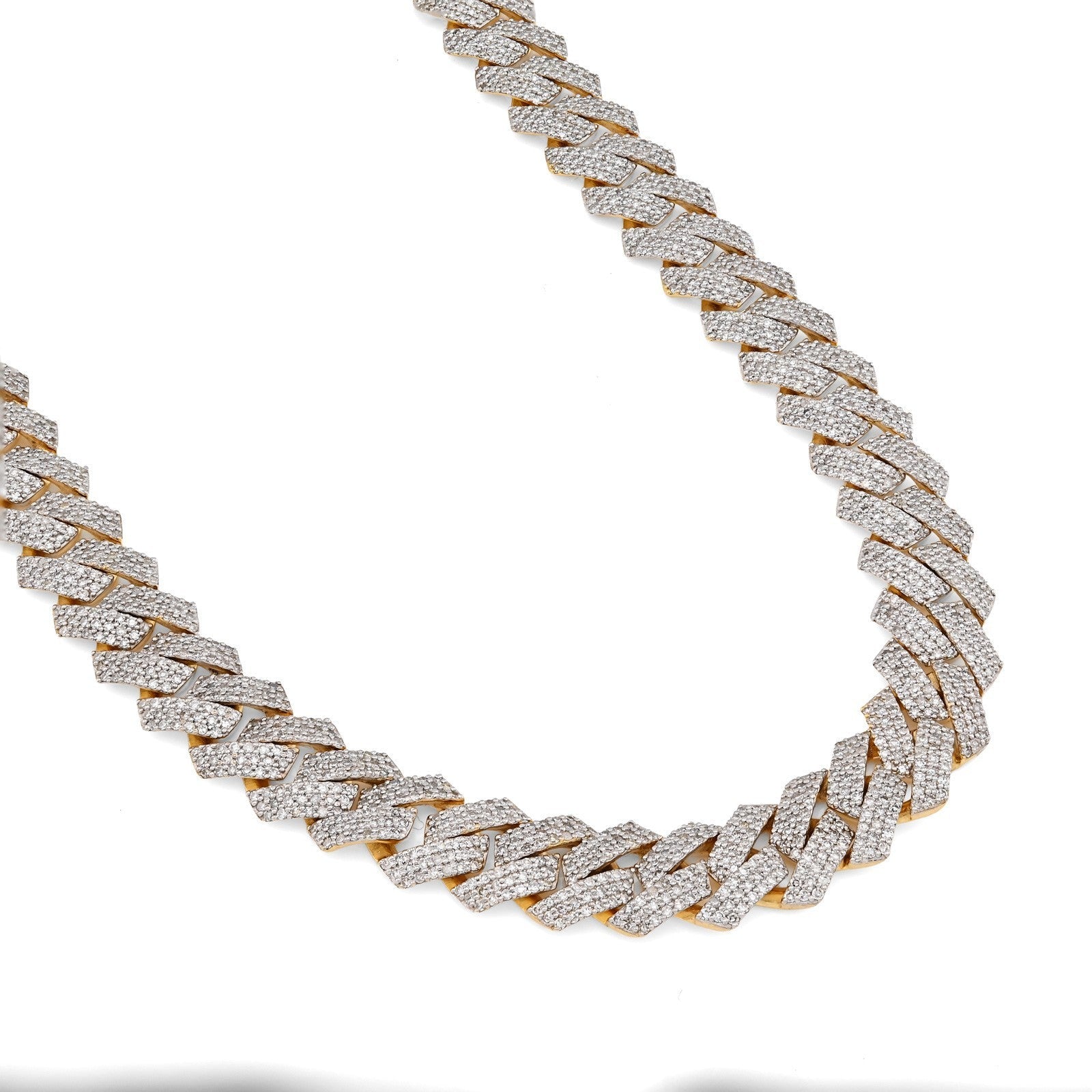 10MM 10k Yellow Gold 24In 10CTW Natural Diamond Cuban Chain Mens 86.1g Necklace - Elite Jewelers - Necklaces & Chains