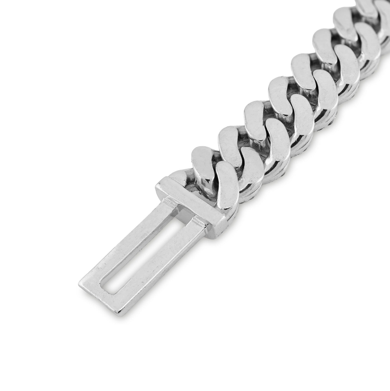 10MM 925 Sterling Silver 42.8gms 9.5CTW Lab Diamond Cuban Link Bracelet 8 Inches - Elite Jewelers - Bracelets