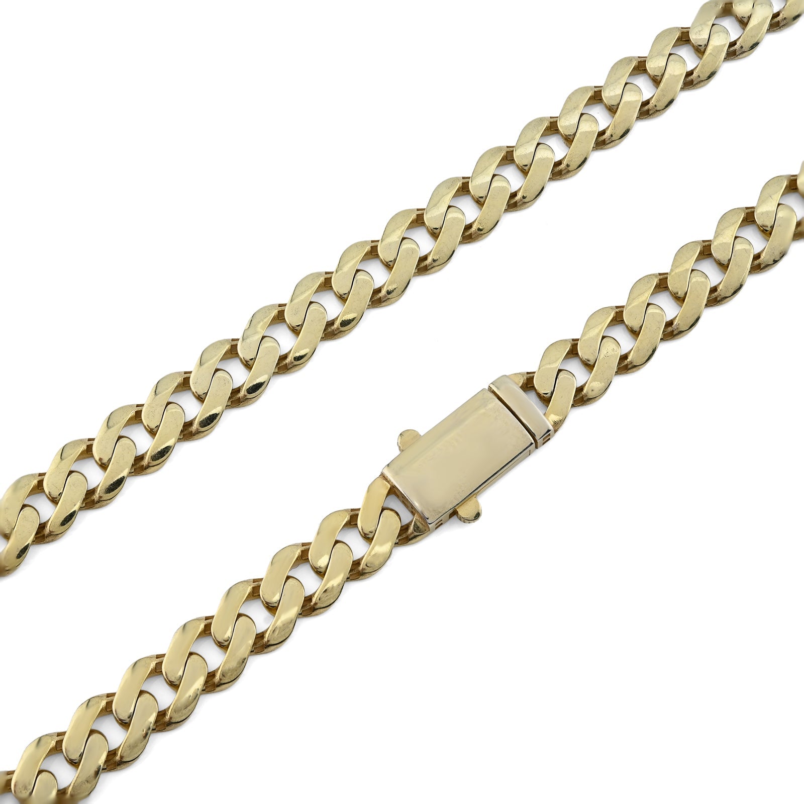 10MM Monaco Cuban Chain 24Inch Necklace 40.2g 1/10th 10k Yellow Gold Bonded 925 - Elite Jewelers - Necklaces & Chains