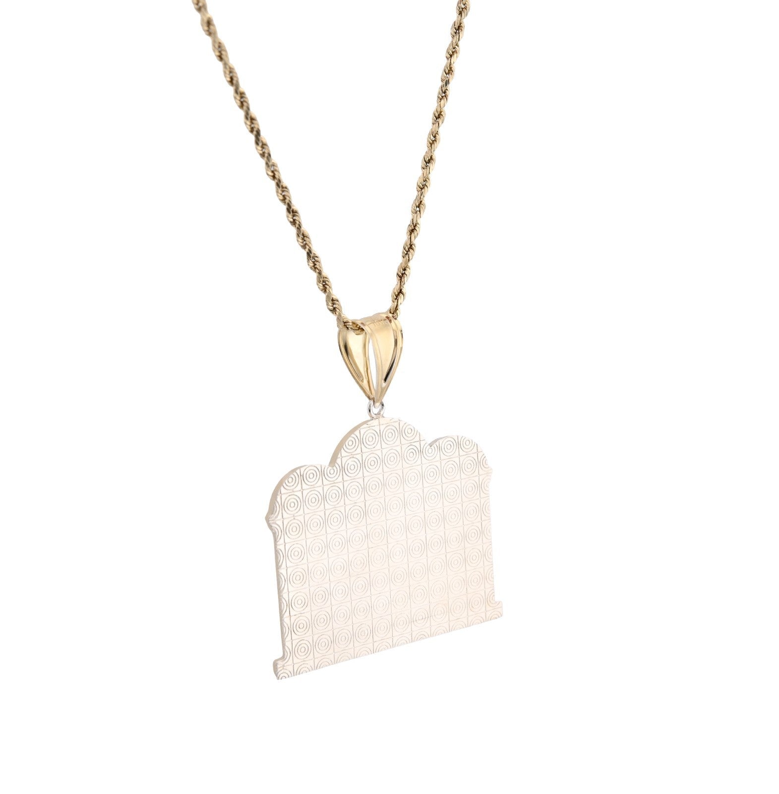 1/10th 10k Gold Bonded 925 Diamond Cut Last Supper 2 Tone Pendant 8.2g Men Charm - Elite Jewelers - Charms & Pendants