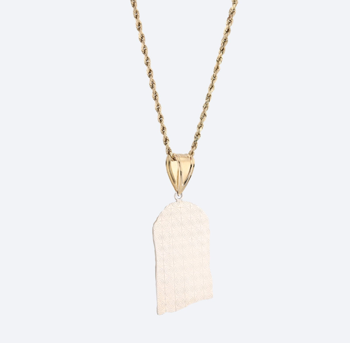 1/10th 10k Gold Bonded 925 Jesus Head Pendant Two Tone 4.3g Mens Religious Charm - Elite Jewelers - Charms & Pendants