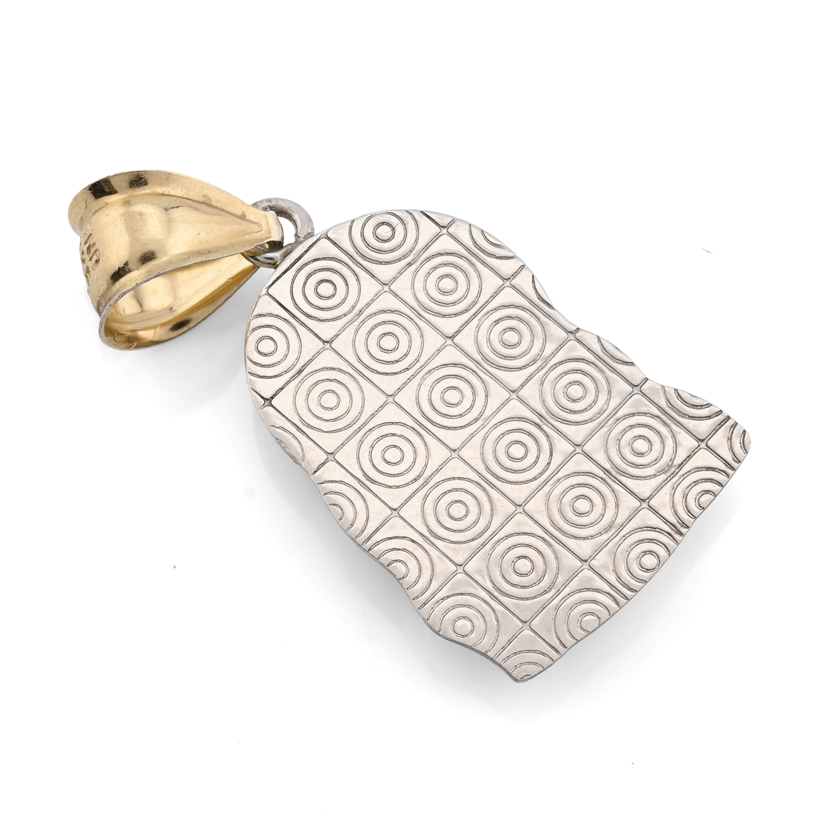 1/10th 10k Gold Bonded 925 Jesus Head Pendant Two Tone Religious 1.8gms Charm - Elite Jewelers - Charms & Pendants