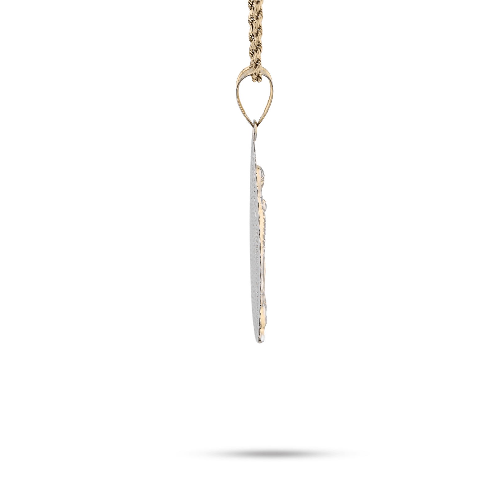 1/10th 10k Gold Bonded 925 Lady Guadalupe Virgin Mary Pendant 6.5gm 2 - Tone Charm - Elite Jewelers - Charms & Pendants