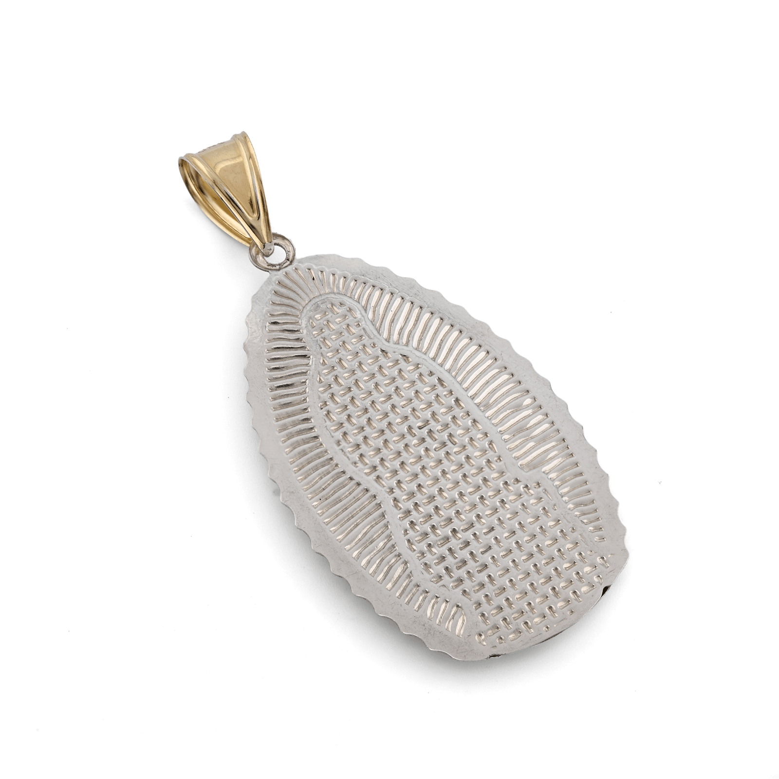 1/10th 10k Gold Bonded 925 Lady Guadalupe Virgin Mary Pendant 6.5gm 2 - Tone Charm - Elite Jewelers - Charms & Pendants