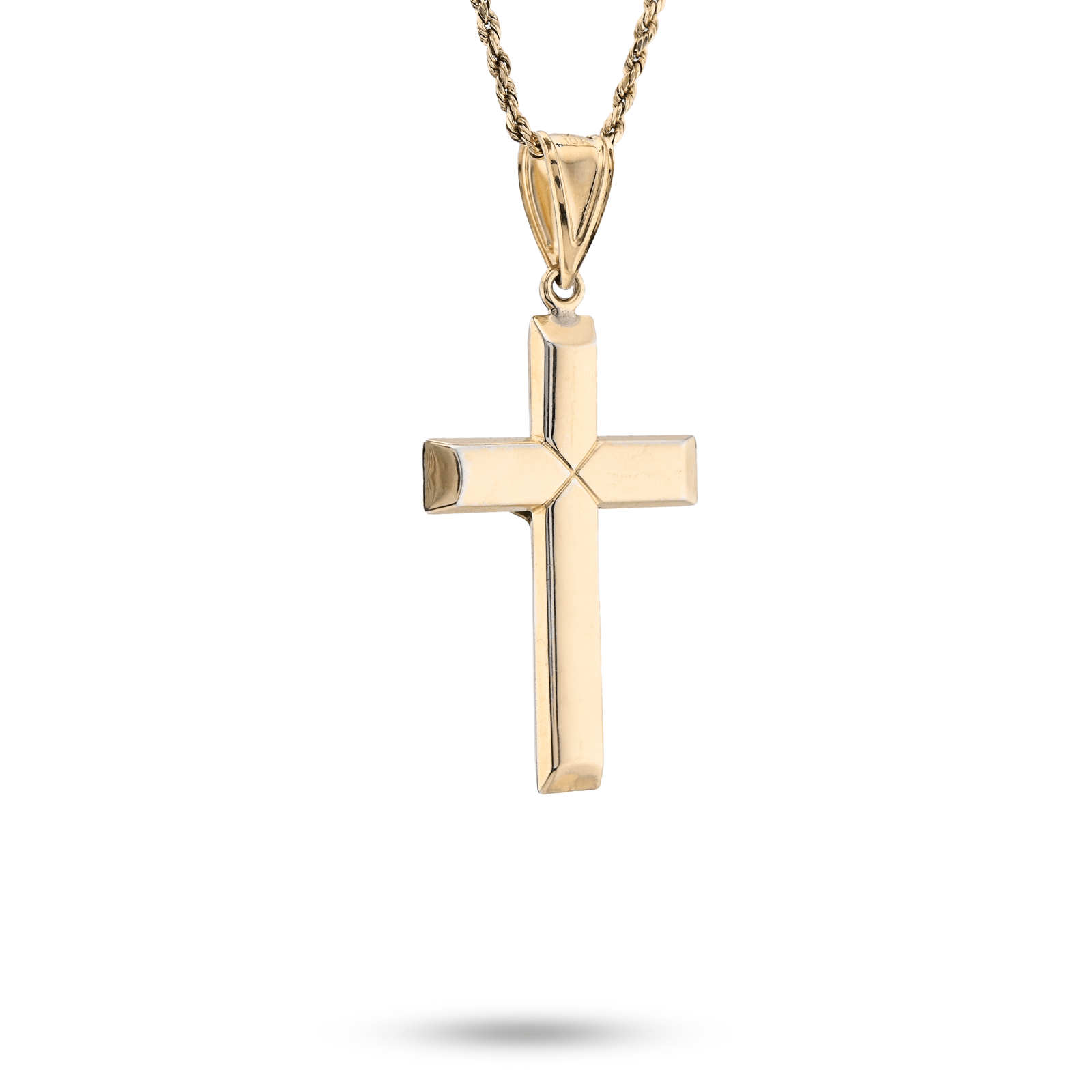 1/10th 10k Gold Bonded 925 Two Tone Cross Crucifix Pendant 3.3gm Religious Charm - Elite Jewelers - Charms & Pendants
