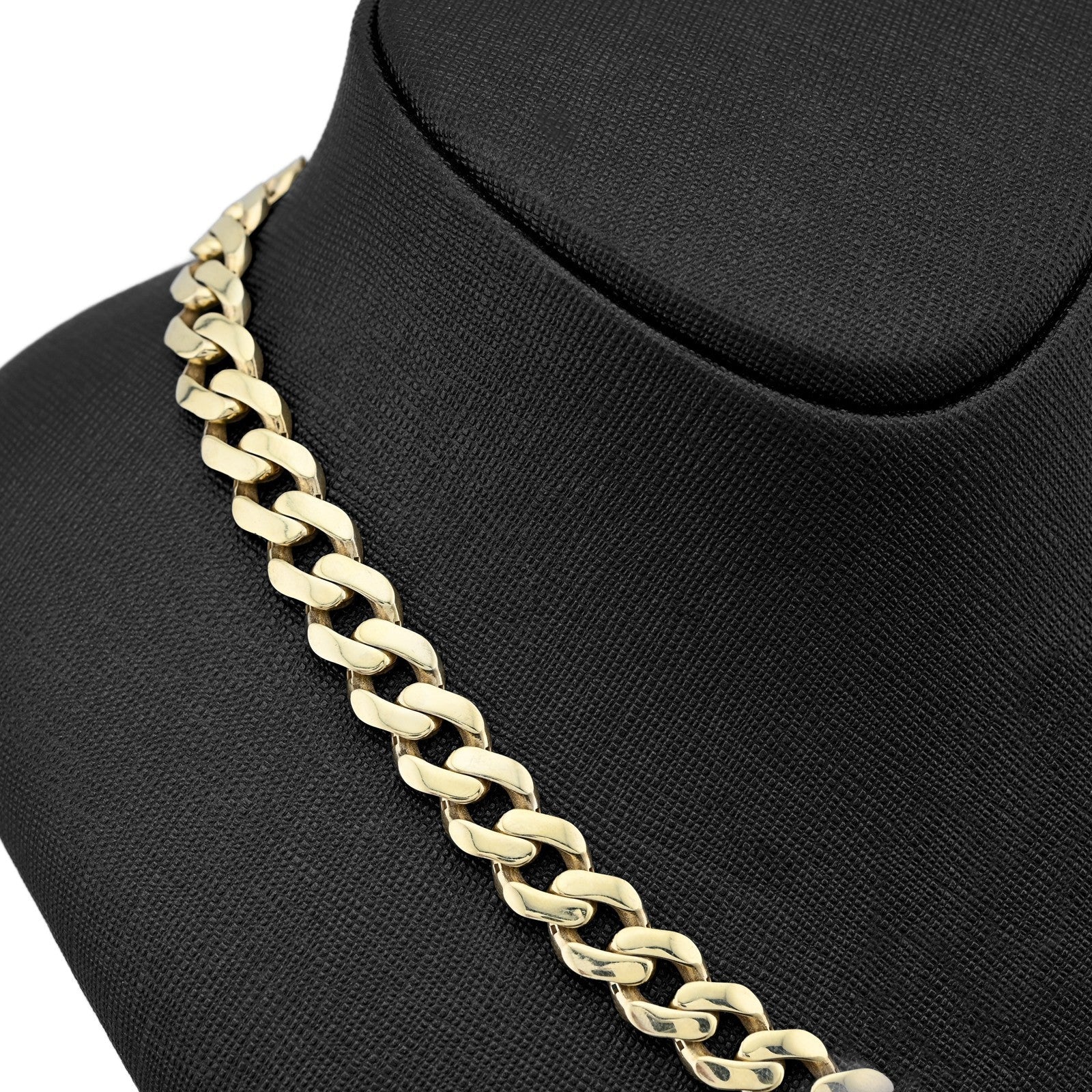 12MM 1/10th 10k Yellow Gold Bonded 925 Cuban Link Chain 22 Inch 42.3gms Necklace - Elite Jewelers - Necklaces & Chains