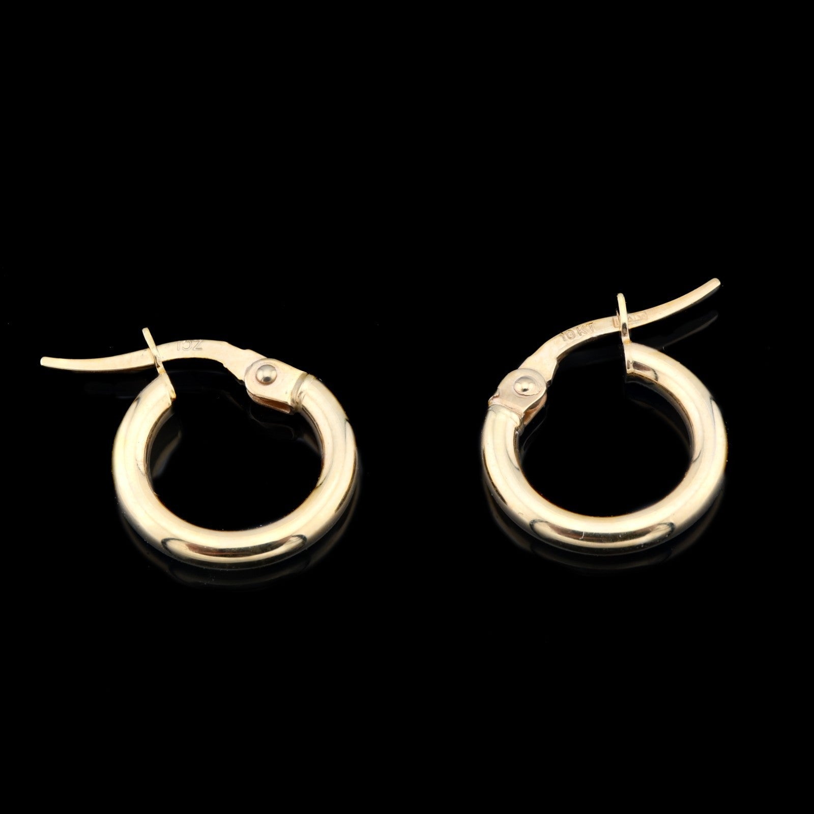 14k Real Solid Yellow Gold Round Endless Hoop Earring 2mm Tube Women Men Earring - Elite Jewelers - Earrings