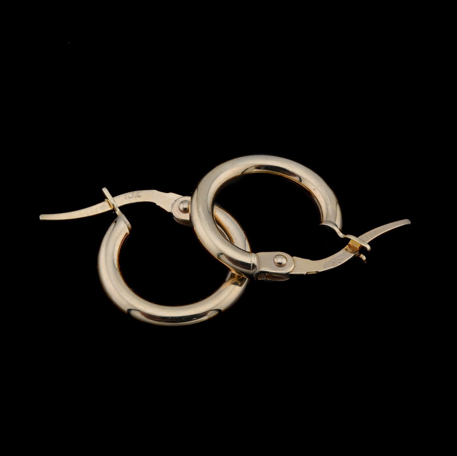 14k Real Solid Yellow Gold Round Endless Hoop Earring 2mm Tube Women Men Earring - Elite Jewelers - Earrings