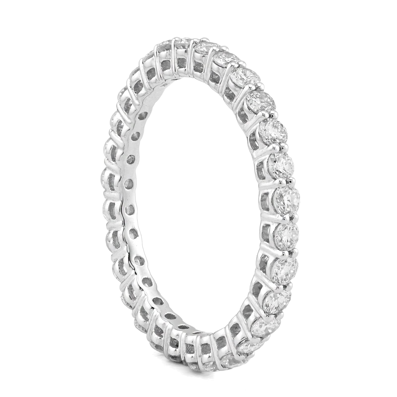 14K White Gold 1.0CT Iced Out Lab Diamond Women Band - Elite Jewelers - Rings