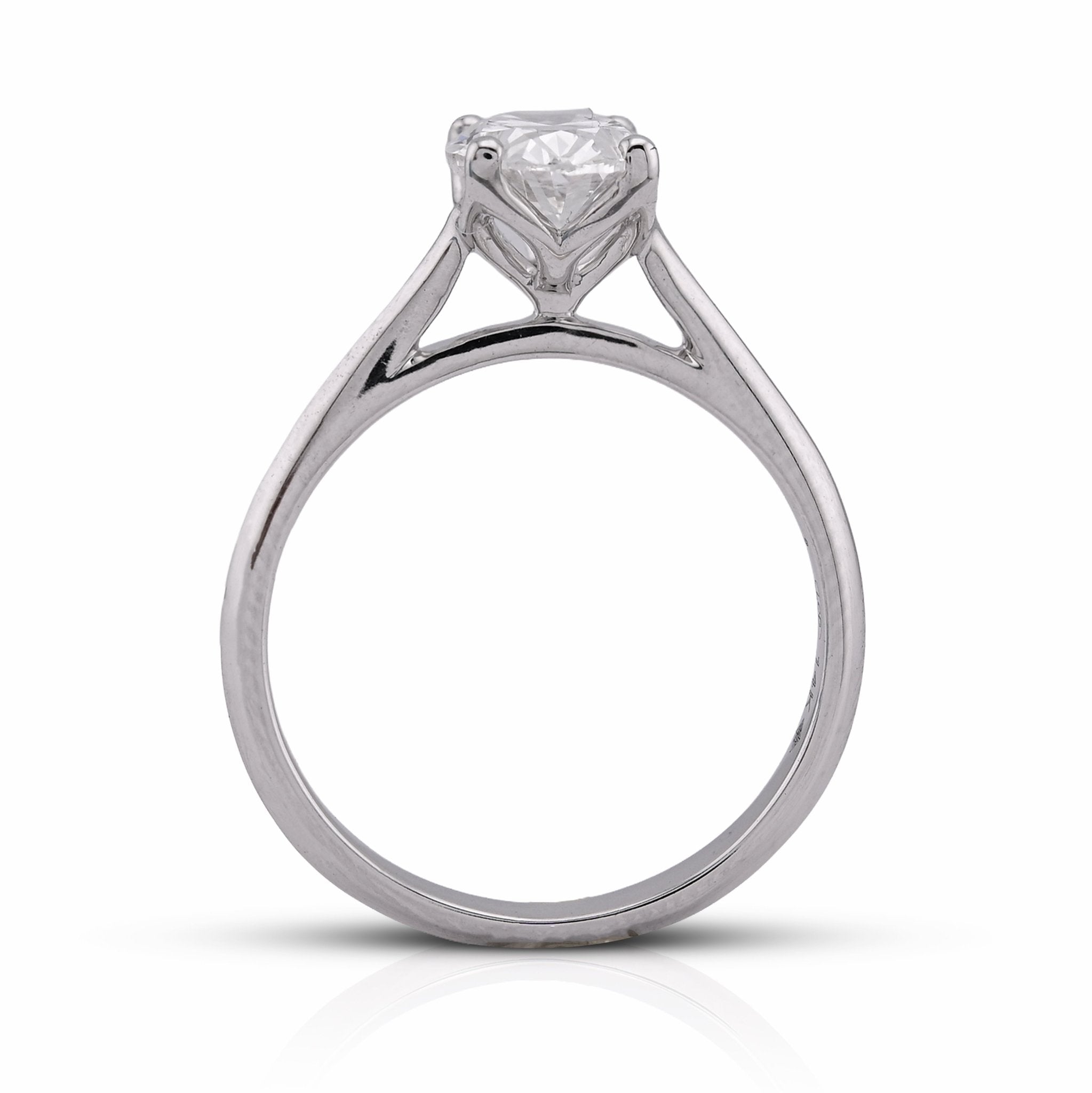 14K White Gold 1.5CT Oval Solitaire Centre Lab Diamond Women Ring - Elite Jewelers - Rings