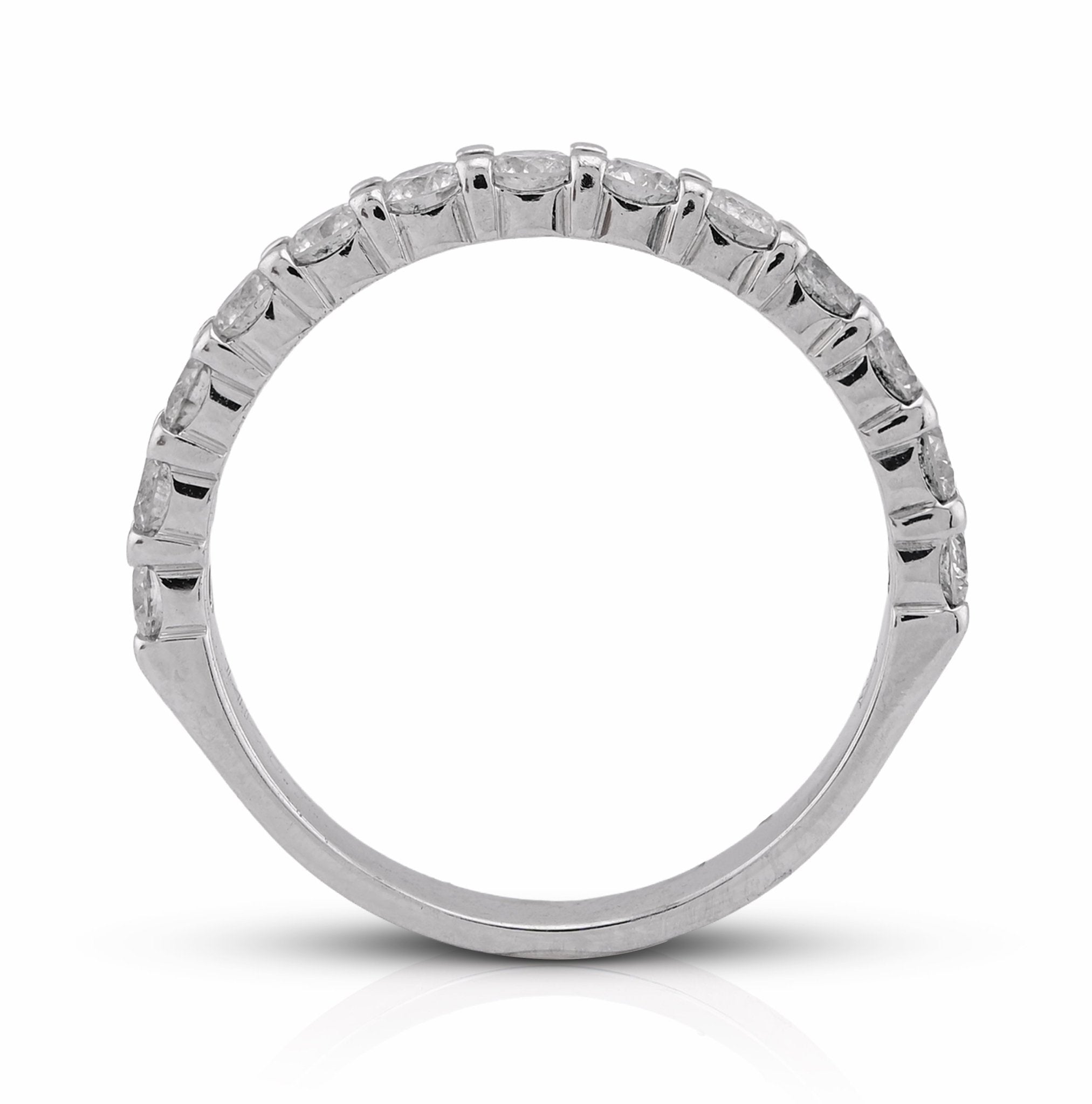 14K White Gold 1.5CT Round Diamond Lab Women Band - Elite Jewelers - Rings