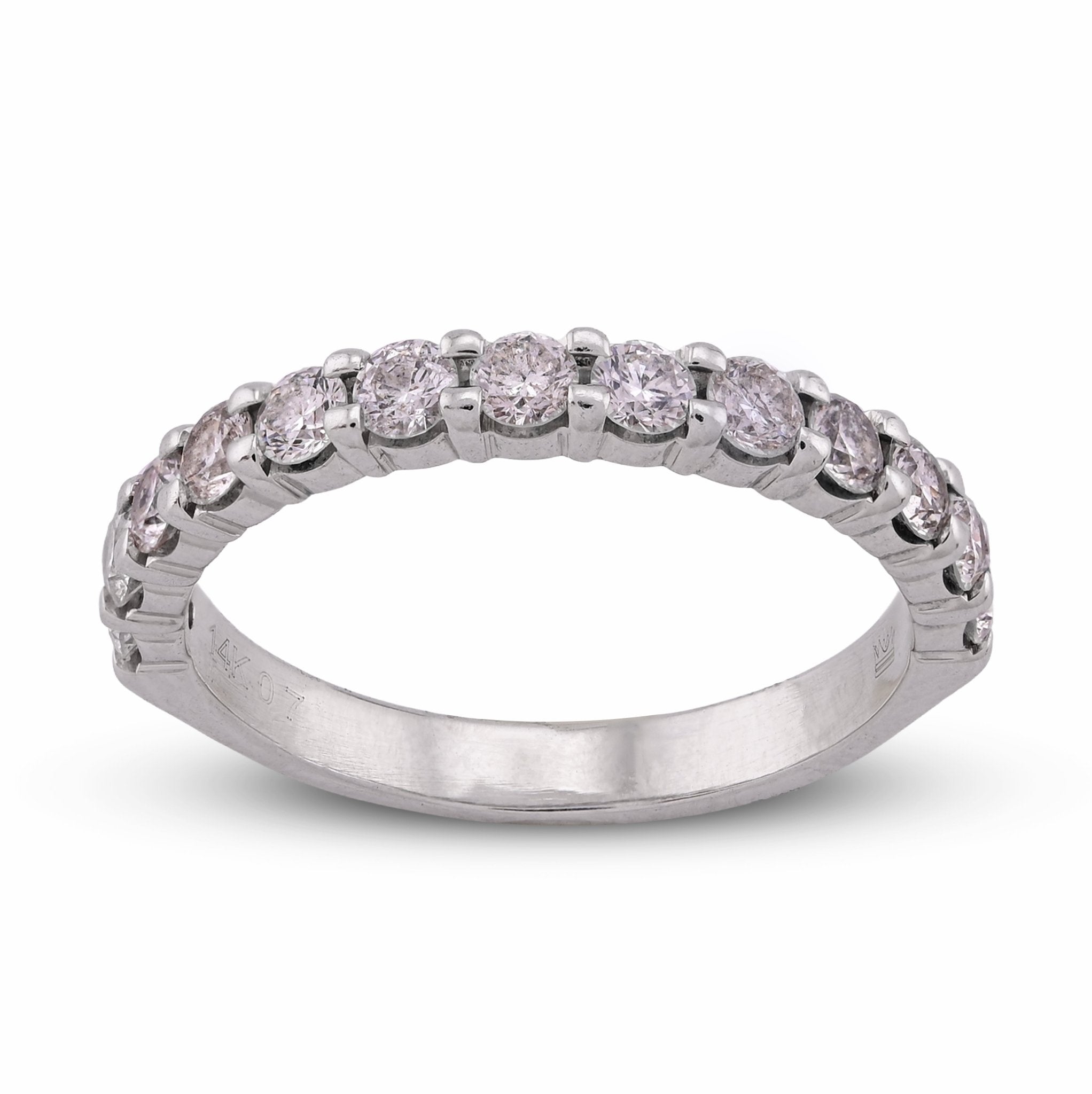 14K White Gold 1.5CT Round Diamond Lab Women Band - Elite Jewelers - Rings