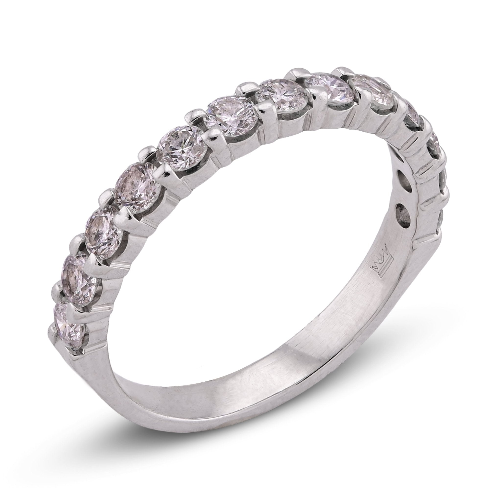 14K White Gold 1.5CT Round Diamond Lab Women Band - Elite Jewelers - Rings