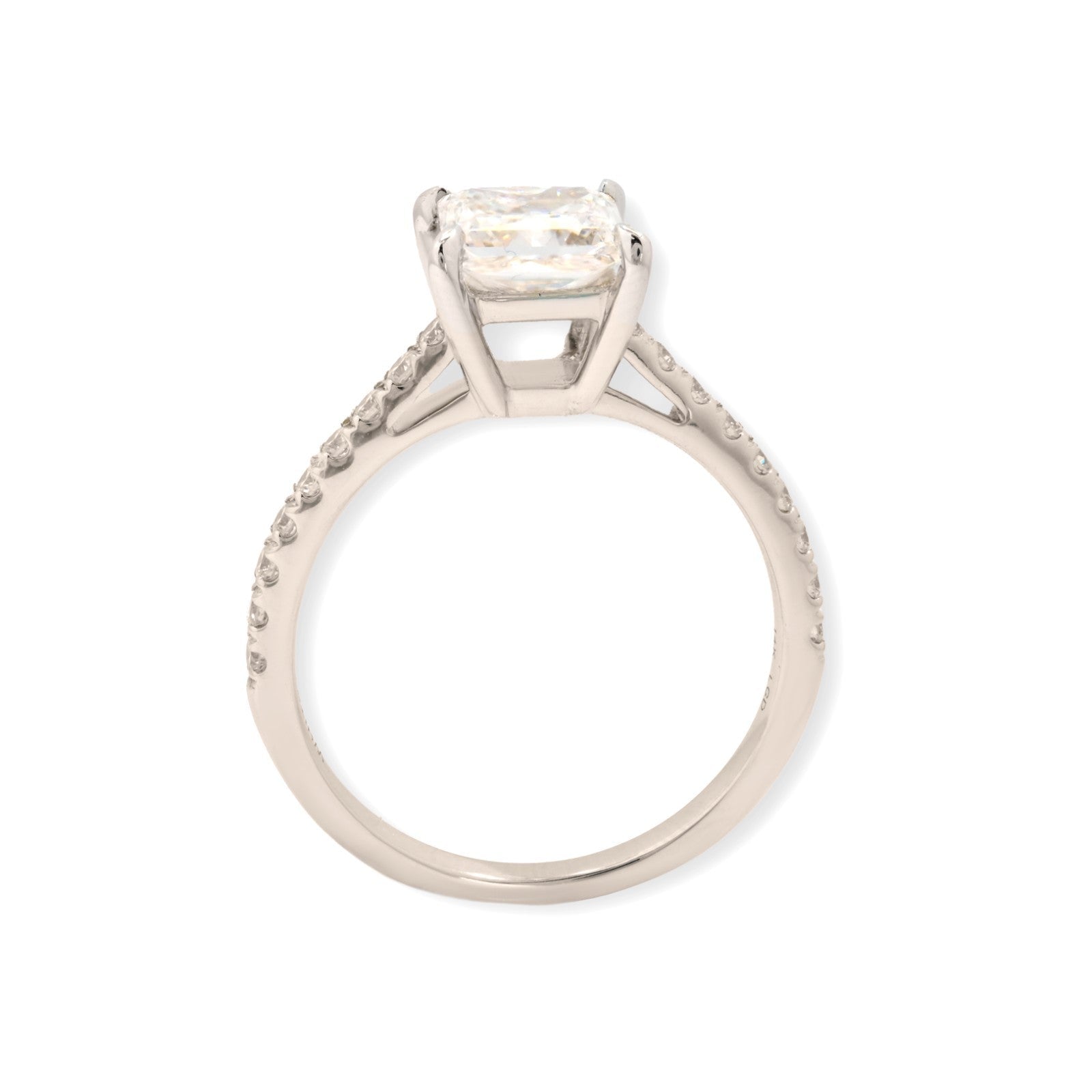 14k White Gold 1.79CTW Lab Grown Princess Cut Solitaire Diamond Womens S7 Ring - Elite Jewelers - Rings