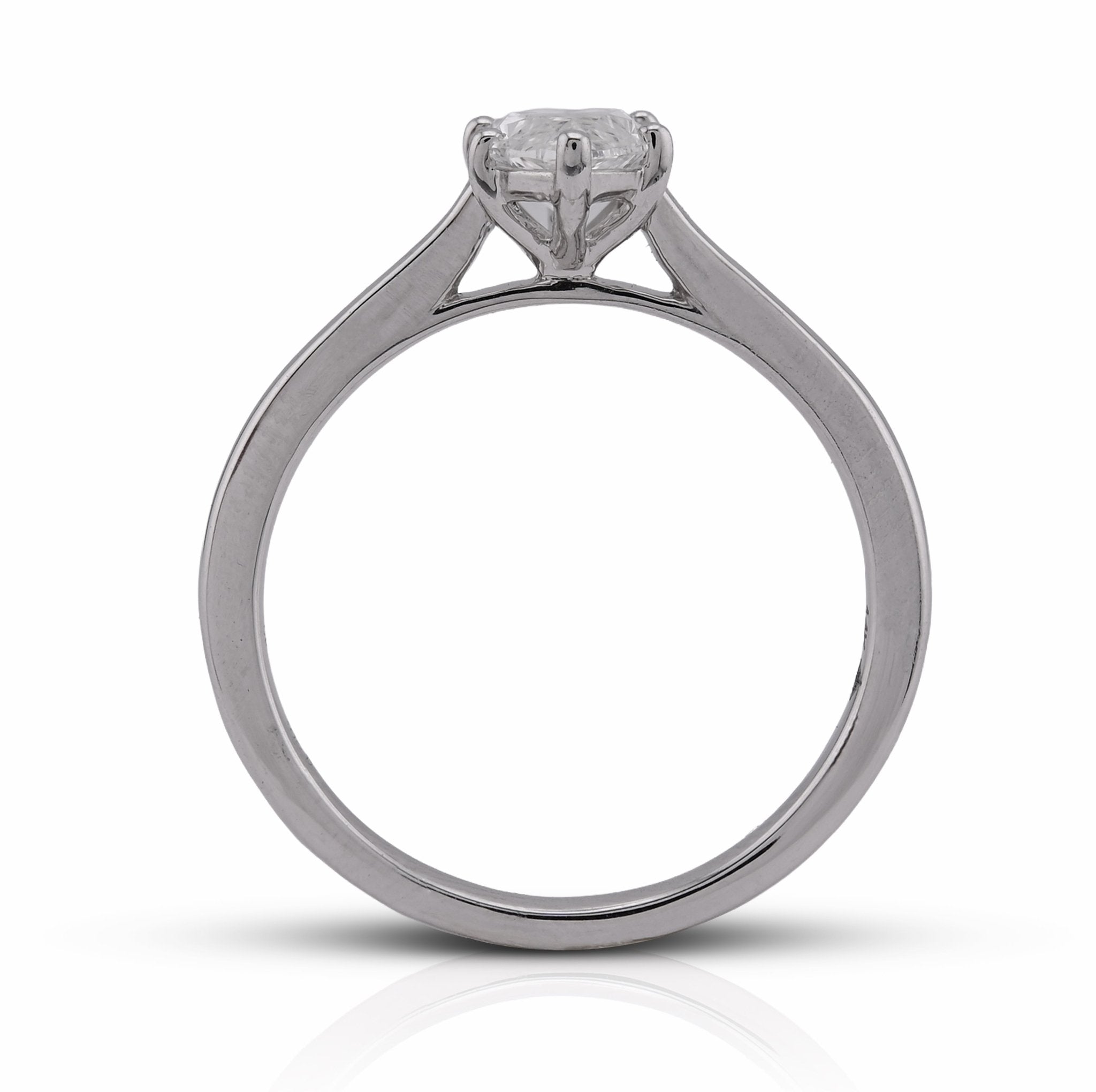 14K White Gold 1CT Marquise Centre Solitaire Lab Diamond Women Ring - Elite Jewelers - Rings