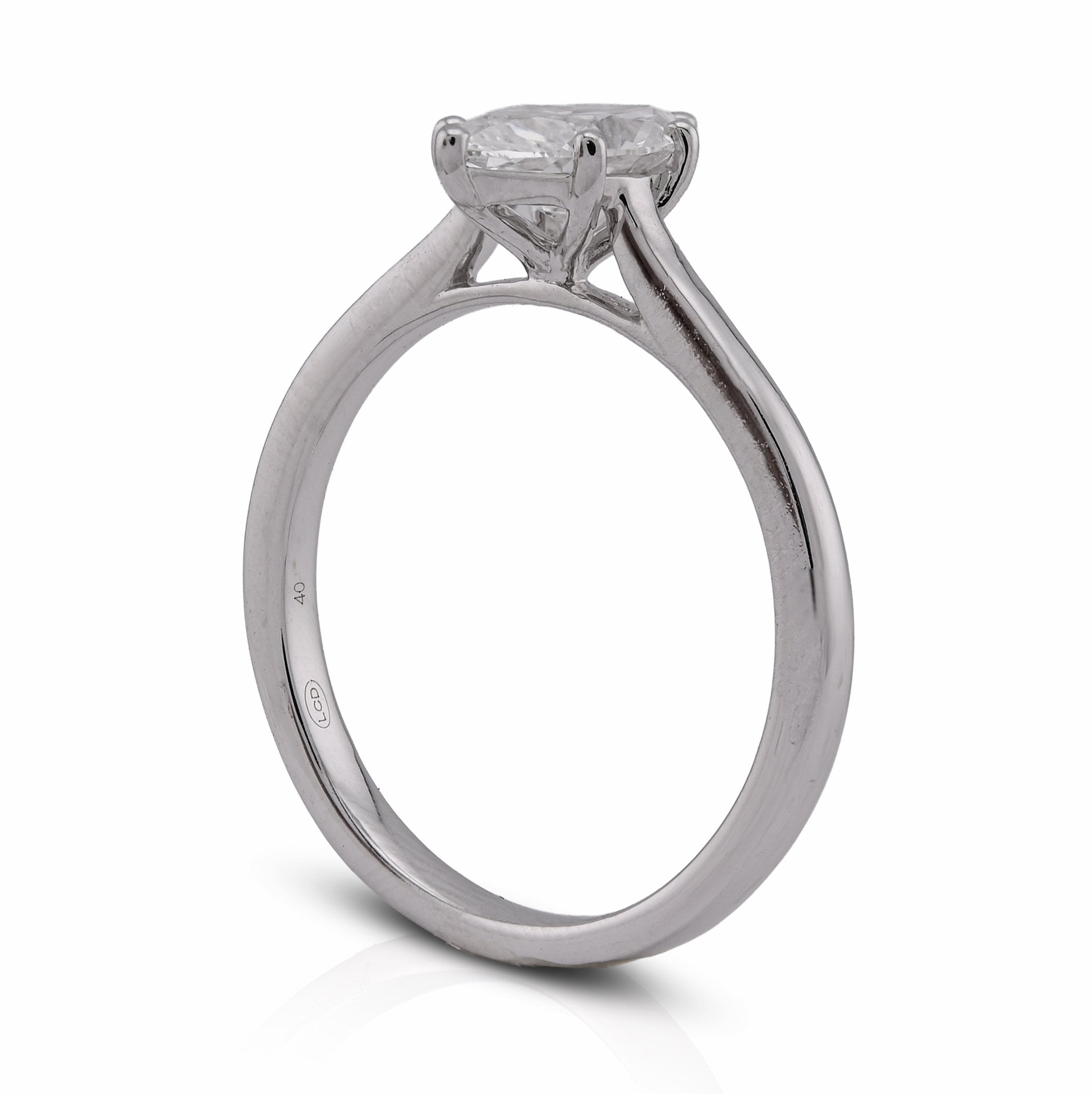 14K White Gold 1CT Marquise Centre Solitaire Lab Diamond Women Ring - Elite Jewelers - Rings