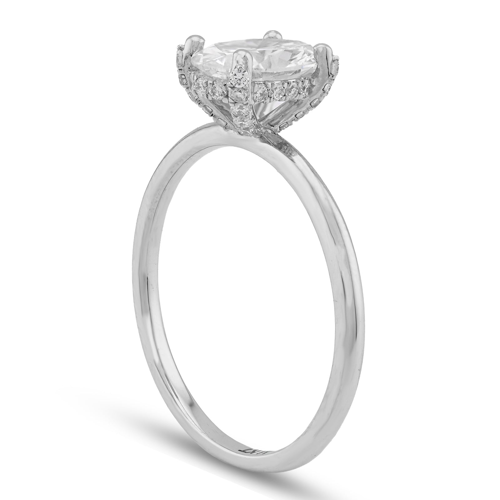 14K White Gold 1CT Oval Solitaire Lab Diamond Women Wedding Ring - Elite Jewelers - Rings