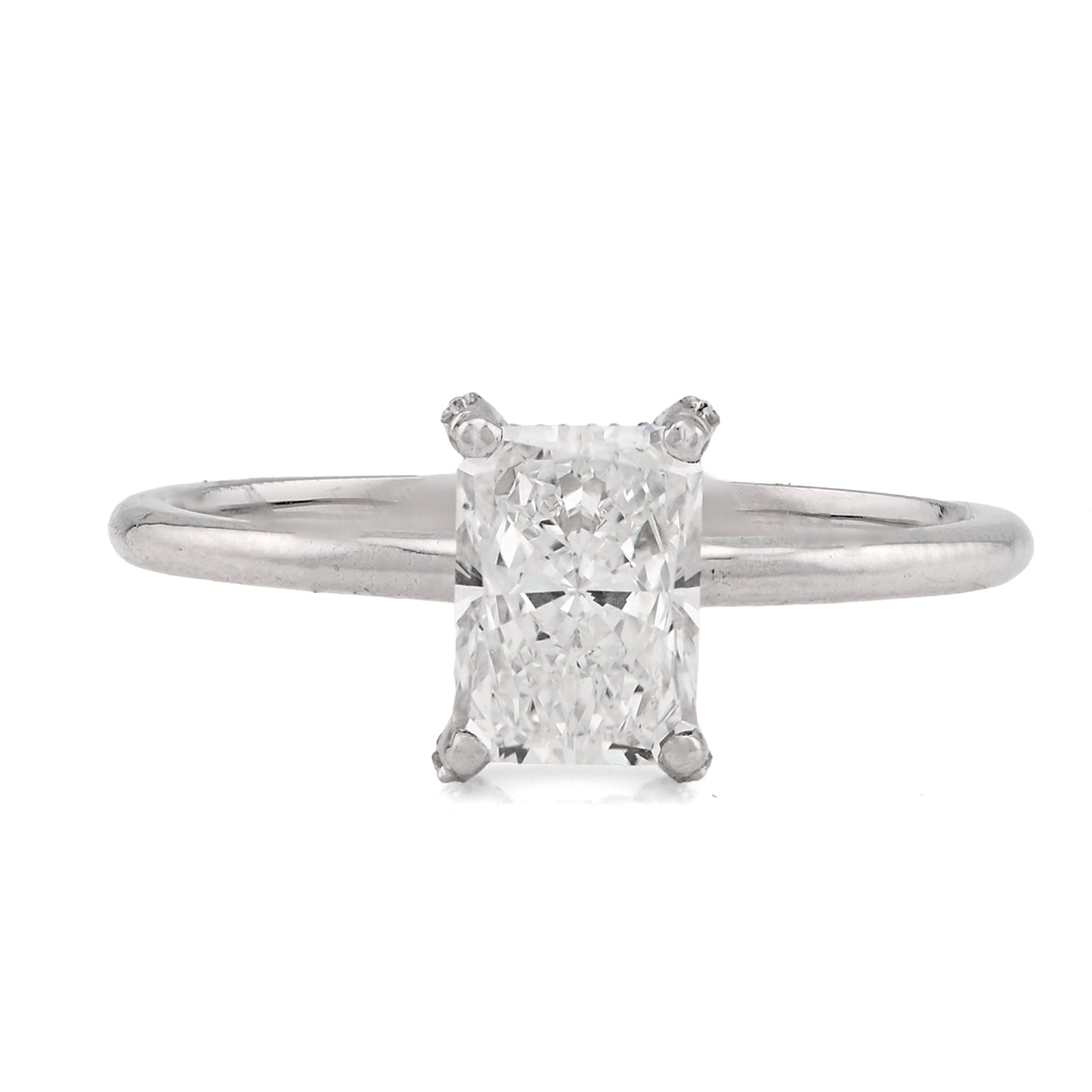 14K White Gold 1CT Princess Cut Solitaire Lab Diamond Women Wedding Ring - Elite Jewelers - Rings
