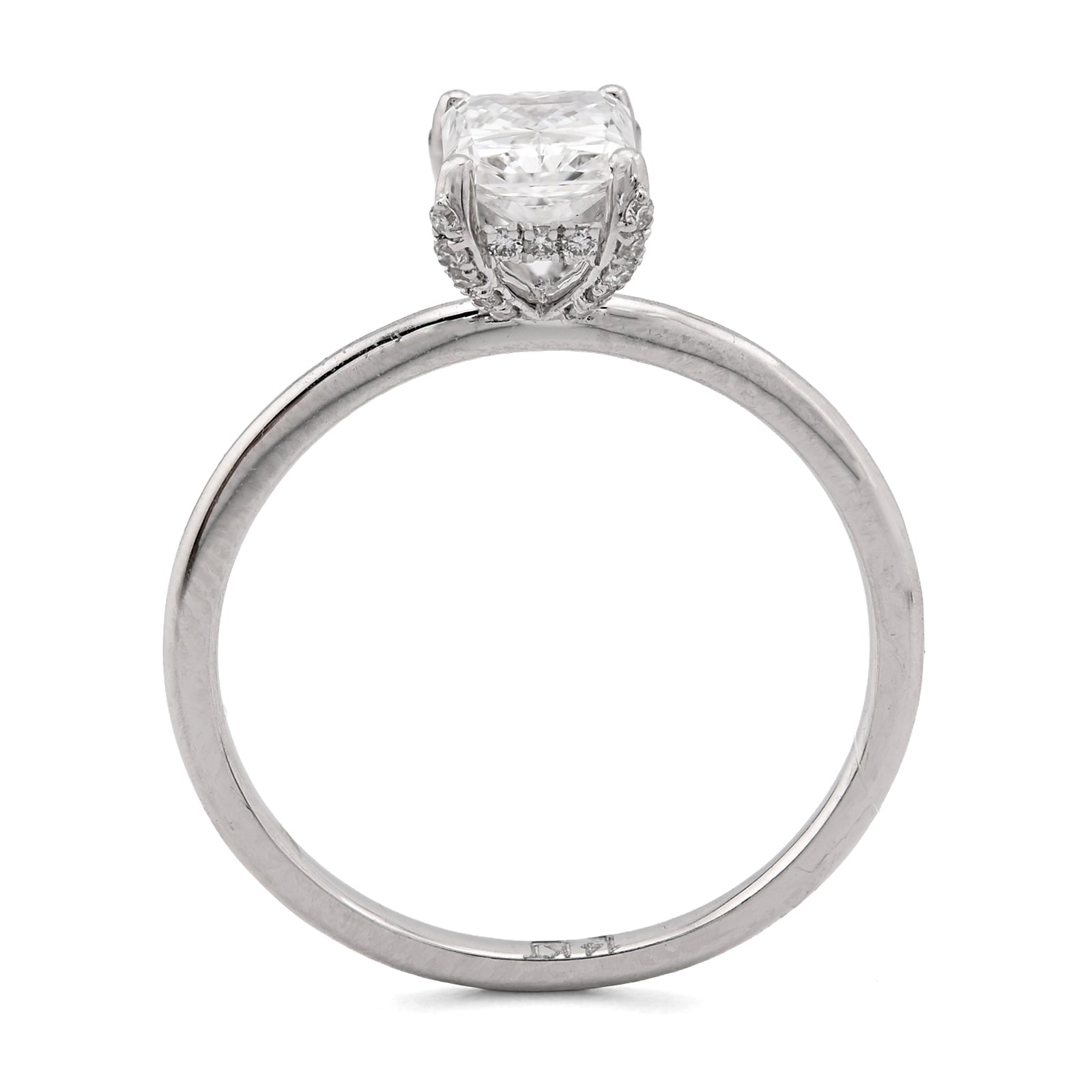 14K White Gold 1CT Princess Cut Solitaire Lab Diamond Women Wedding Ring - Elite Jewelers - Rings