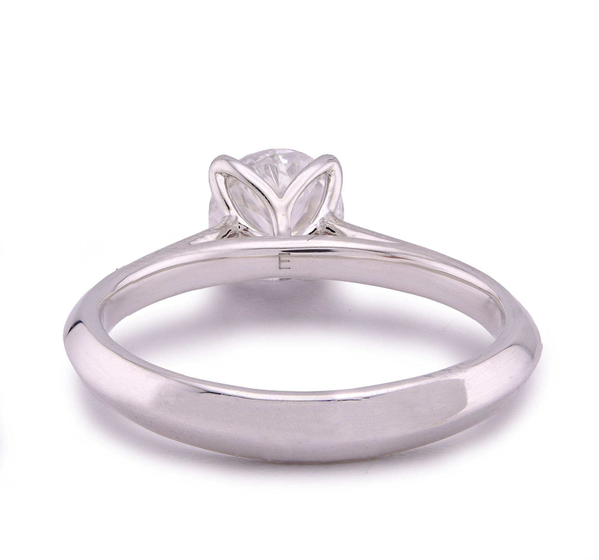 14K White Gold 1CT Round Diamond Centre Women Lab Ring - Elite Jewelers - Rings