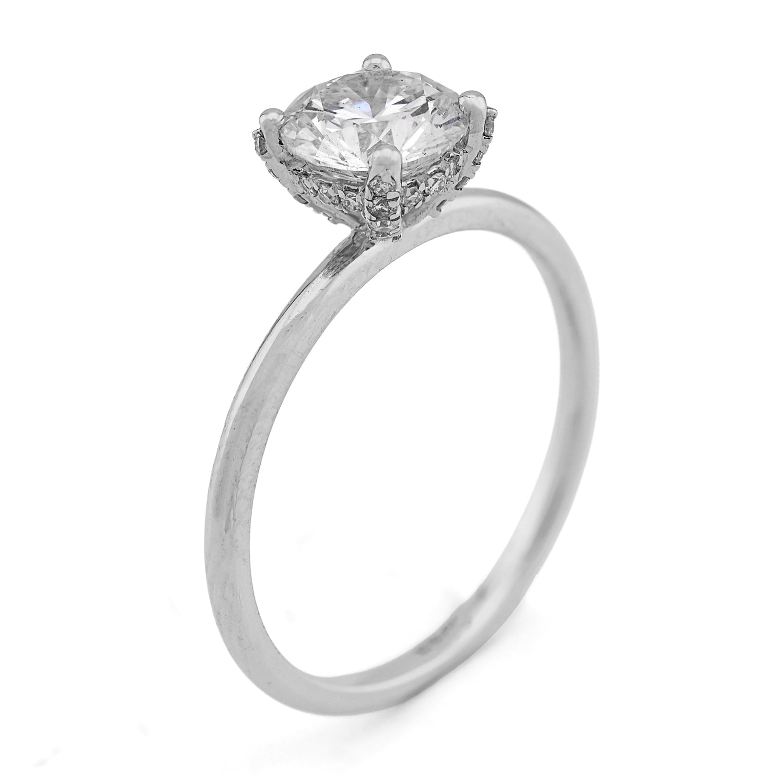 14K White Gold 1CT Round Solitaire Lab Diamond Women Wedding Ring - Elite Jewelers - Rings