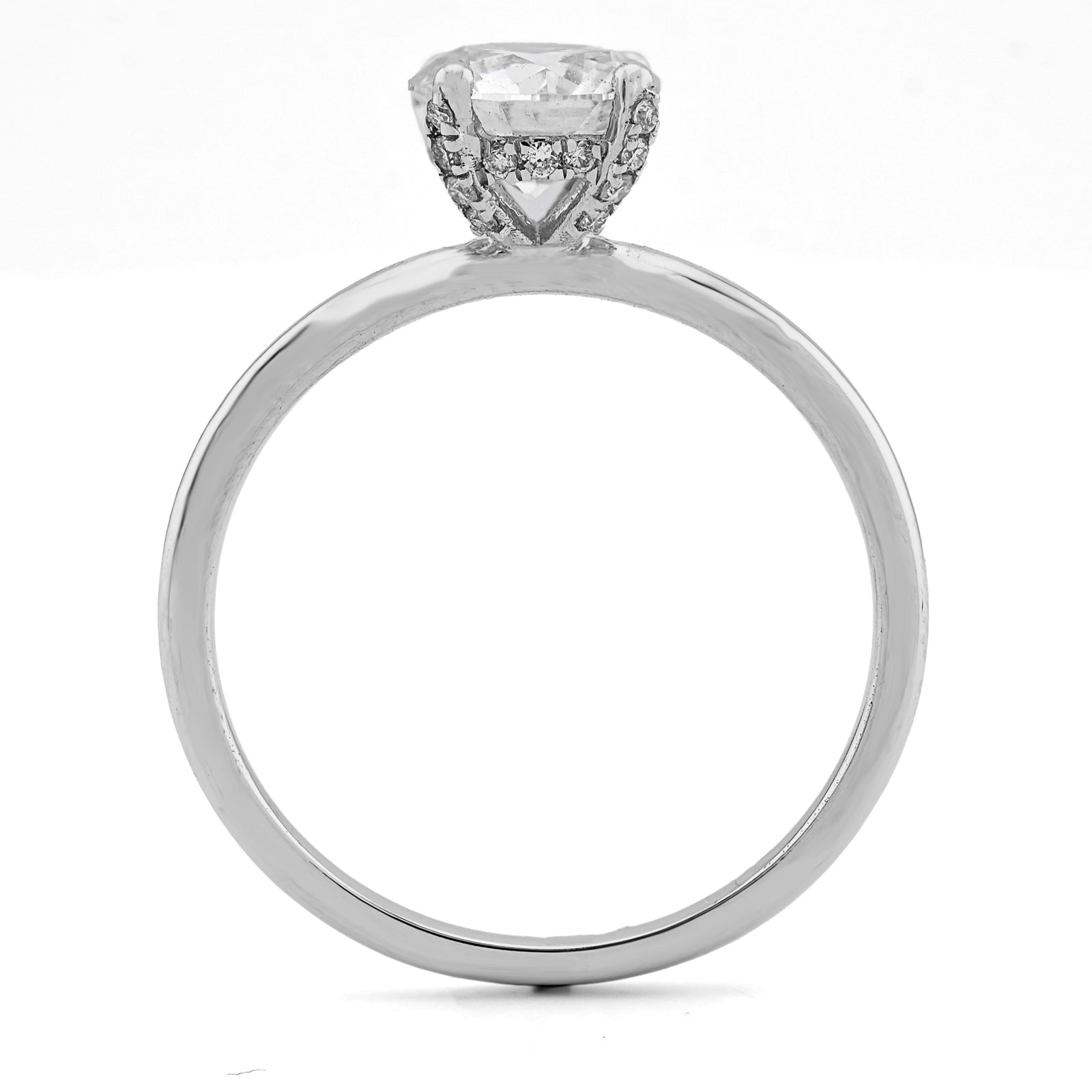 14K White Gold 1CT Round Solitaire Lab Diamond Women Wedding Ring - Elite Jewelers - Rings