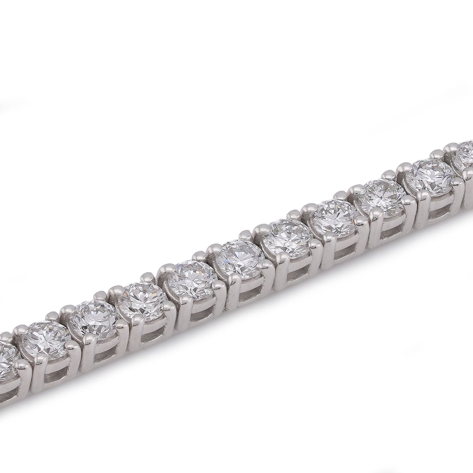 14K White Gold 2.81CT Lab Diamond 4 Pointer Tennis Bracelet 7" - Elite Jewelers-Bracelets