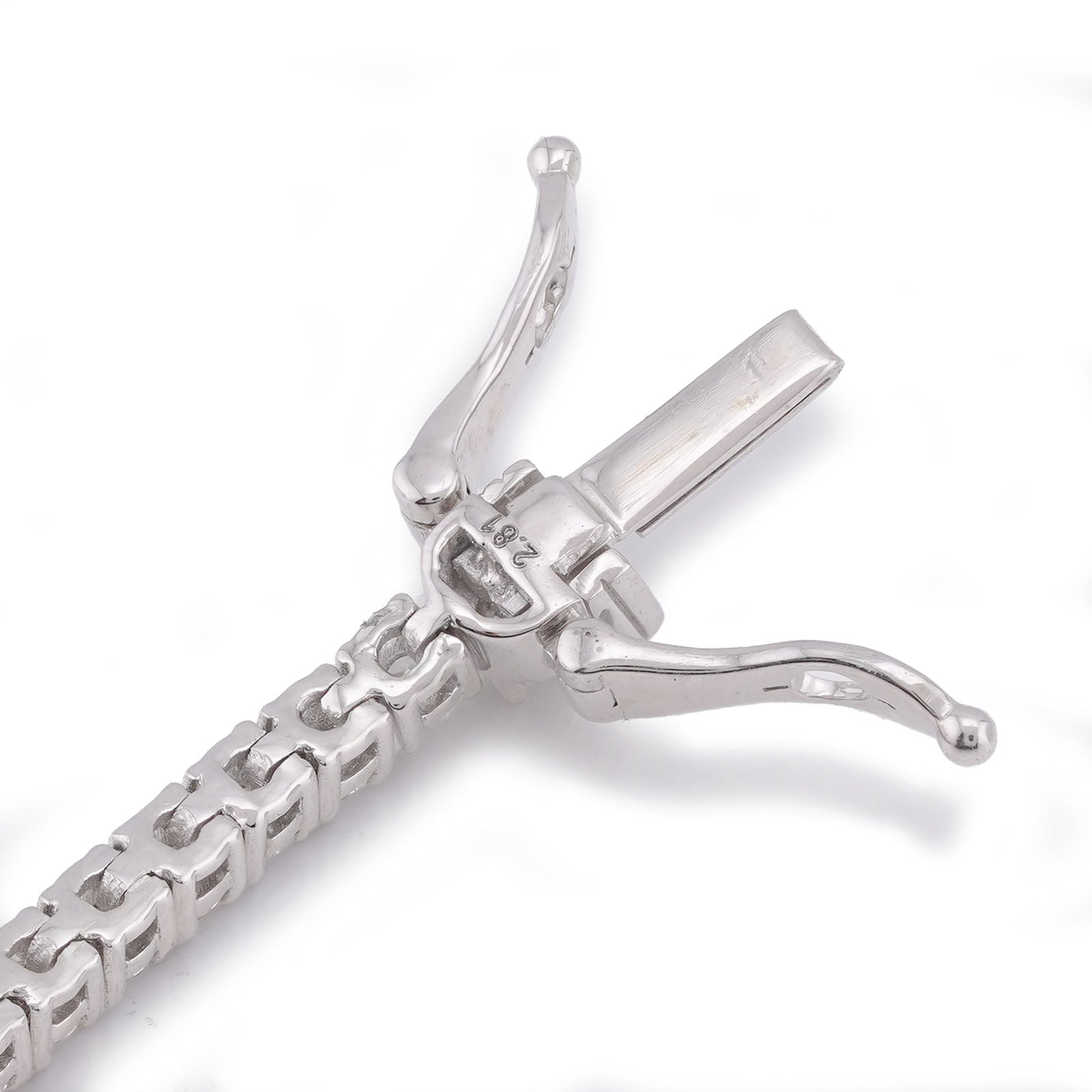 14K White Gold 2.81CT Lab Diamond 4 Pointer Tennis Bracelet 7" - Elite Jewelers-Bracelets