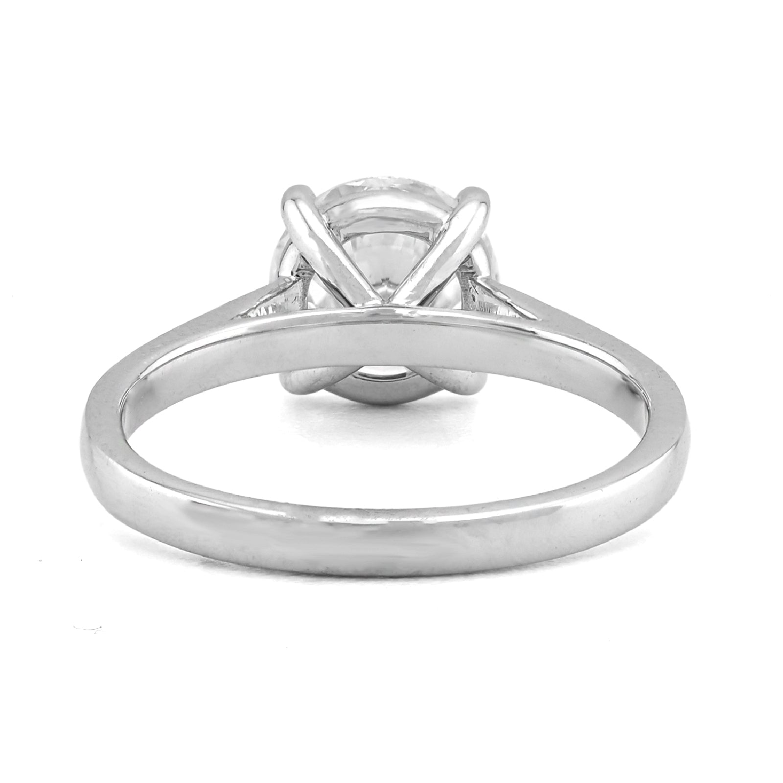 14K White Gold Round 2.01CT Centre Solitaire Lab Diamond Women Ring - Elite Jewelers - Rings