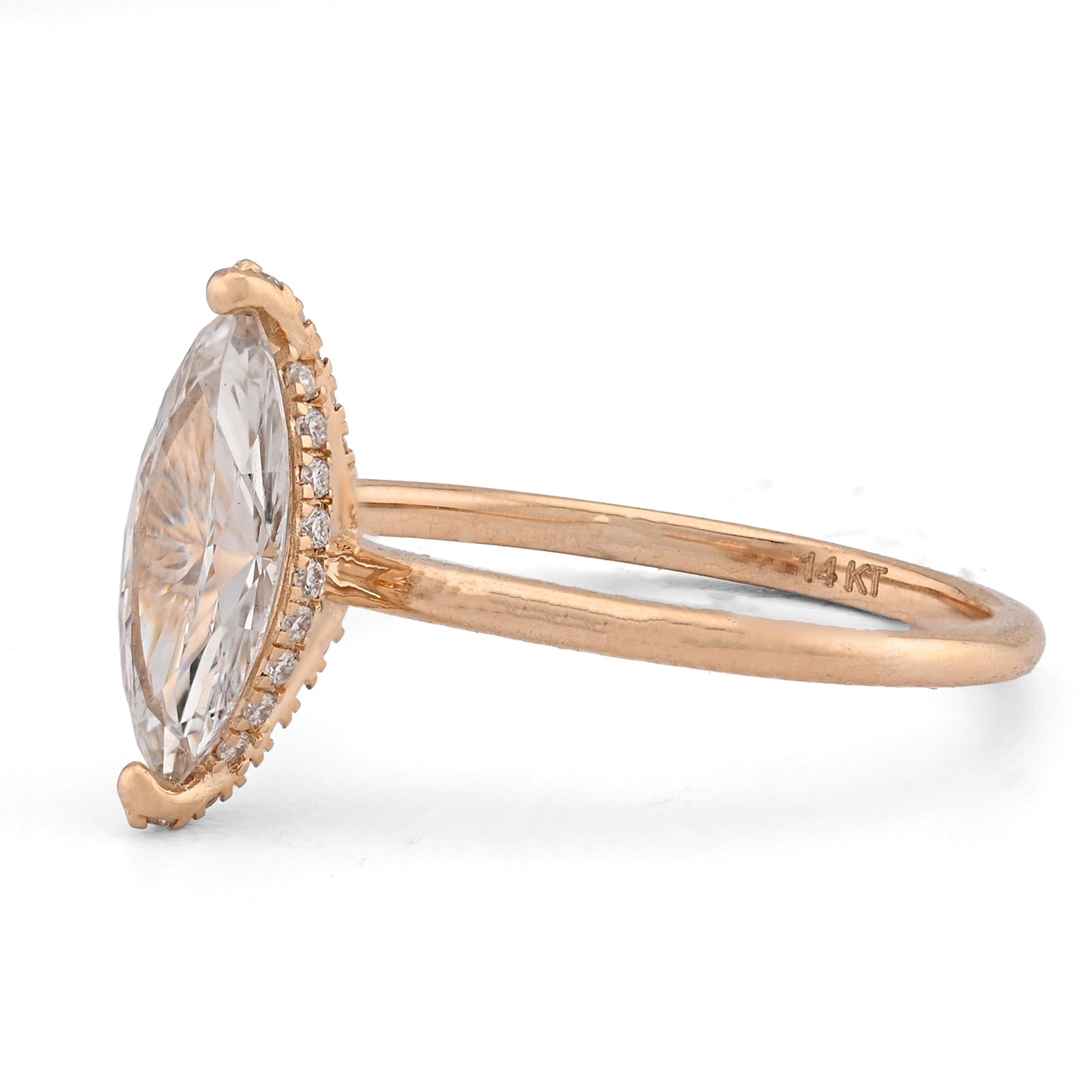14K Yellow Gold 1CT Marquise Solitaire Lab Diamond Women Wedding Ring - Elite Jewelers - Rings