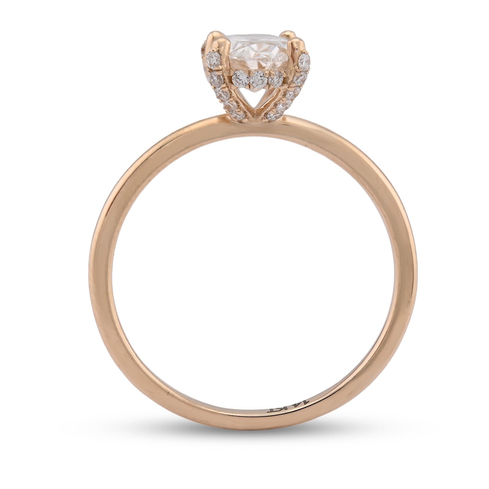 14K Yellow Gold 1CT Oval Solitaire Lab Diamond Women Wedding Ring - Elite Jewelers - Rings