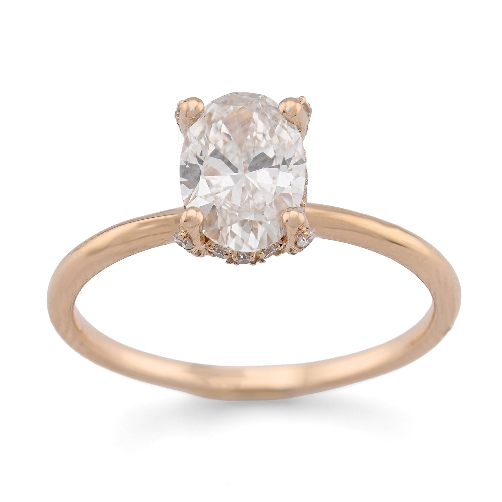 14K Yellow Gold 1CT Oval Solitaire Lab Diamond Women Wedding Ring - Elite Jewelers - Rings