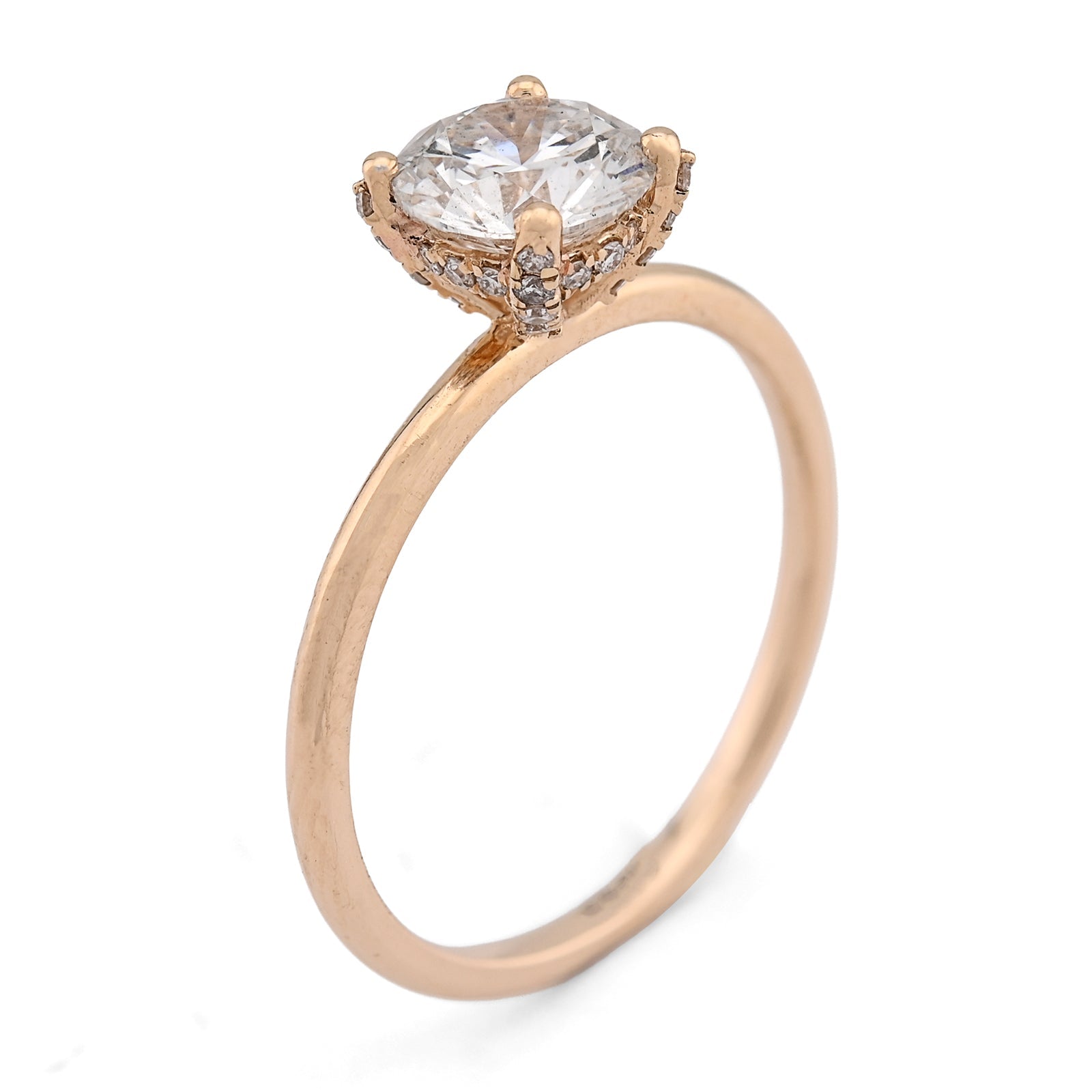 14K Yellow Gold 1CT Round Solitaire Lab Diamond Women Wedding Ring - Elite Jewelers - Rings