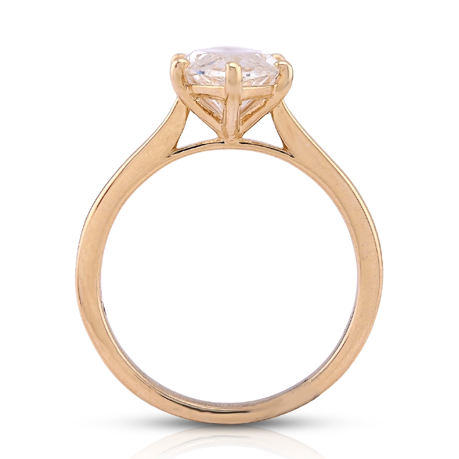 14K Yellow Gold 3CT Centre Marquise Lab Diamond Women Ring - Elite Jewelers - Rings