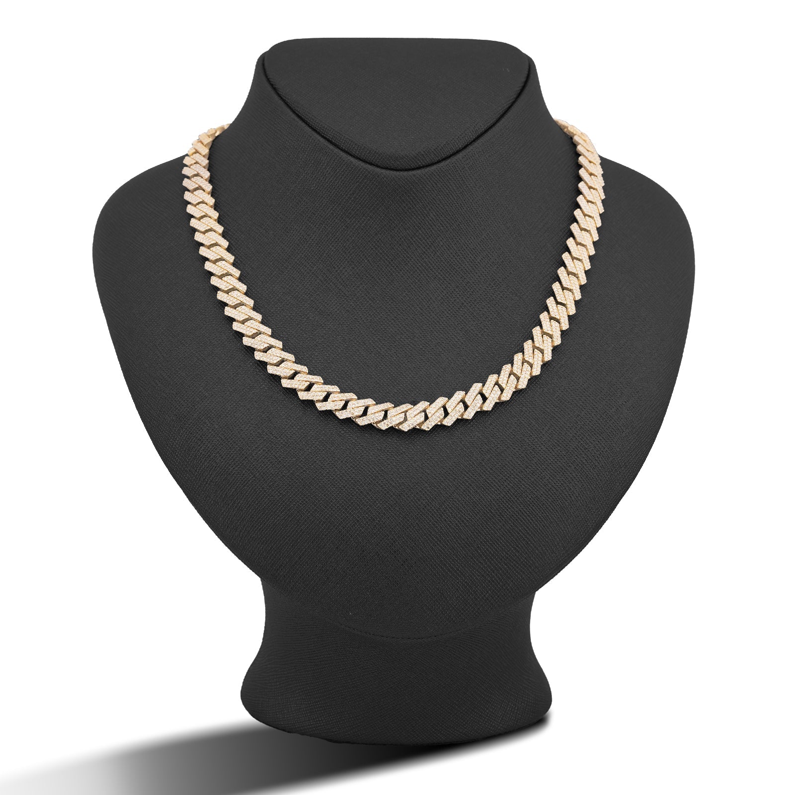 14K Yellow Gold 8.5CT Natural Diamond 10MM Men Box Cuban link Chain 24" Necklace - Elite Jewelers-Necklaces