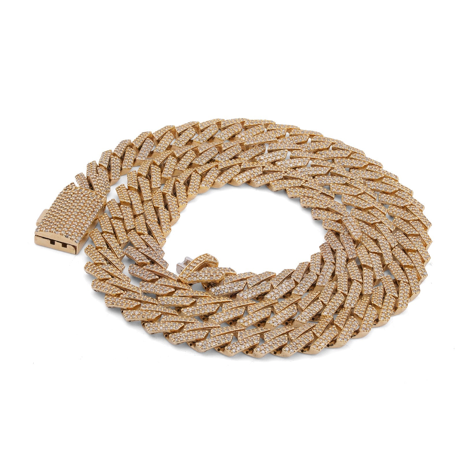 14K Yellow Gold 8.5CT Natural Diamond 10MM Men Box Cuban link Chain 24" Necklace - Elite Jewelers-Necklaces