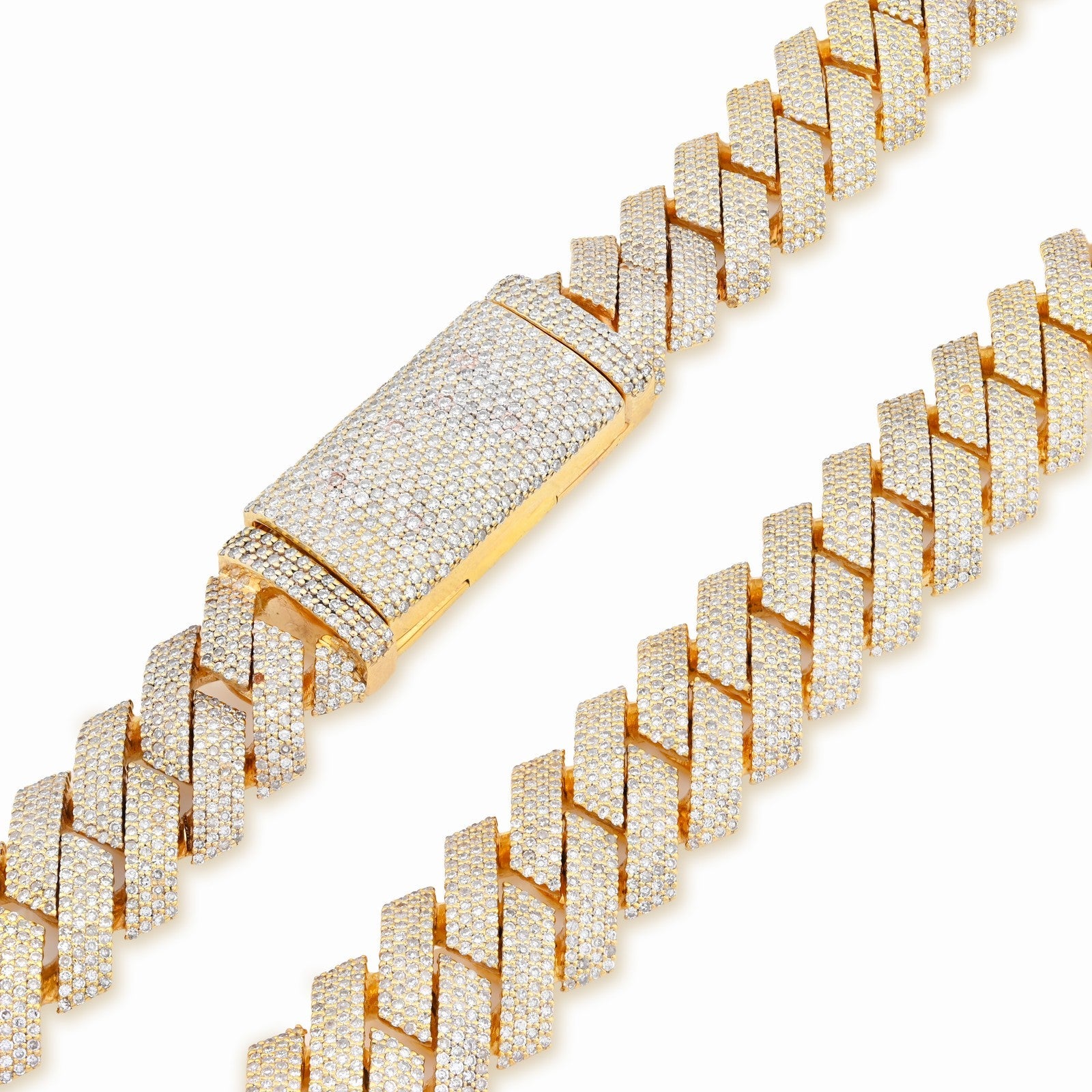 14MM 10k Yellow Gold CTW Natural Diamond Cuban Link Chain 169.6g 22Inch Necklace - Elite Jewelers - Necklaces