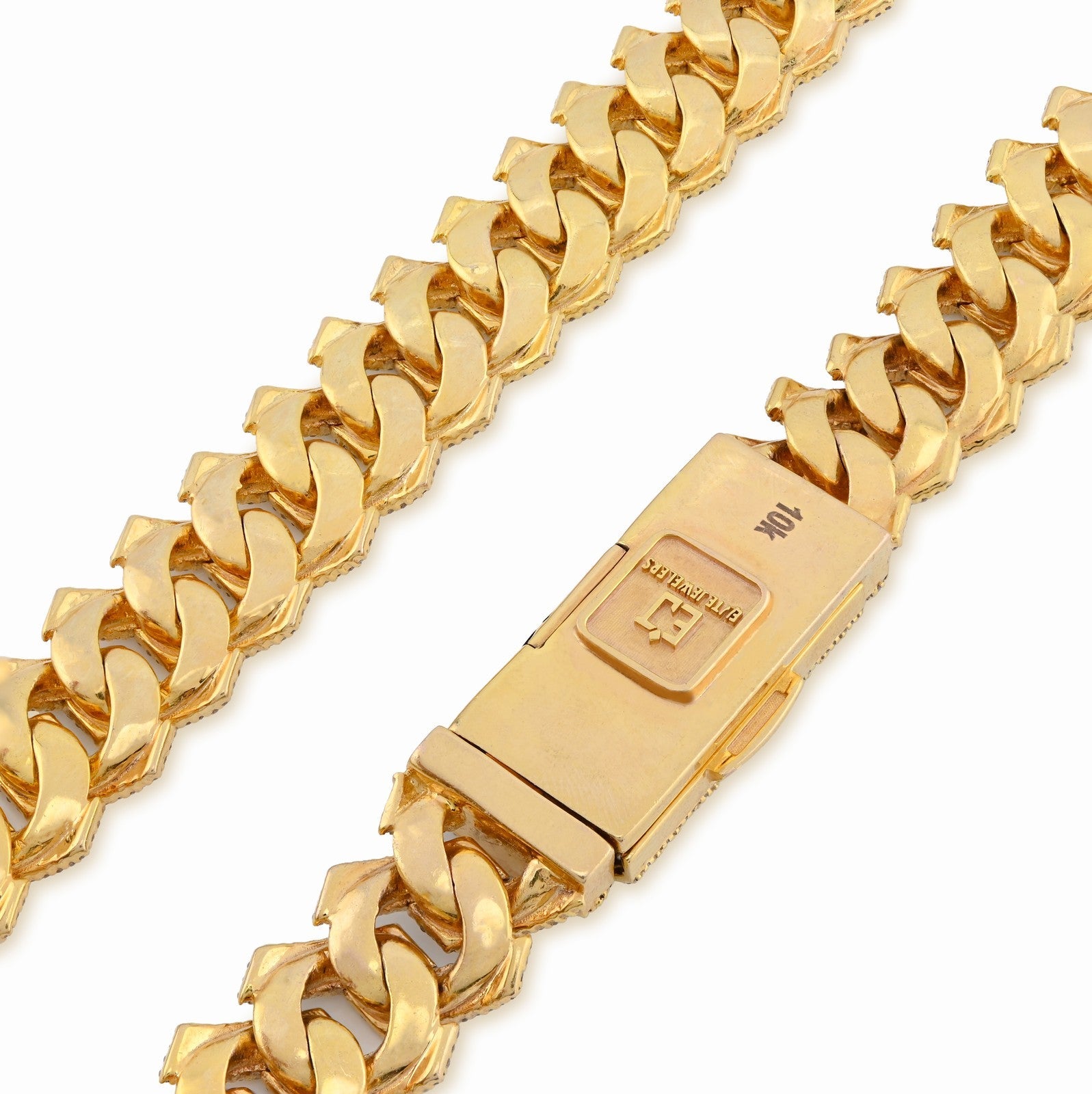 14MM 10k Yellow Gold CTW Natural Diamond Cuban Link Chain 169.6g 22Inch Necklace - Elite Jewelers - Necklaces