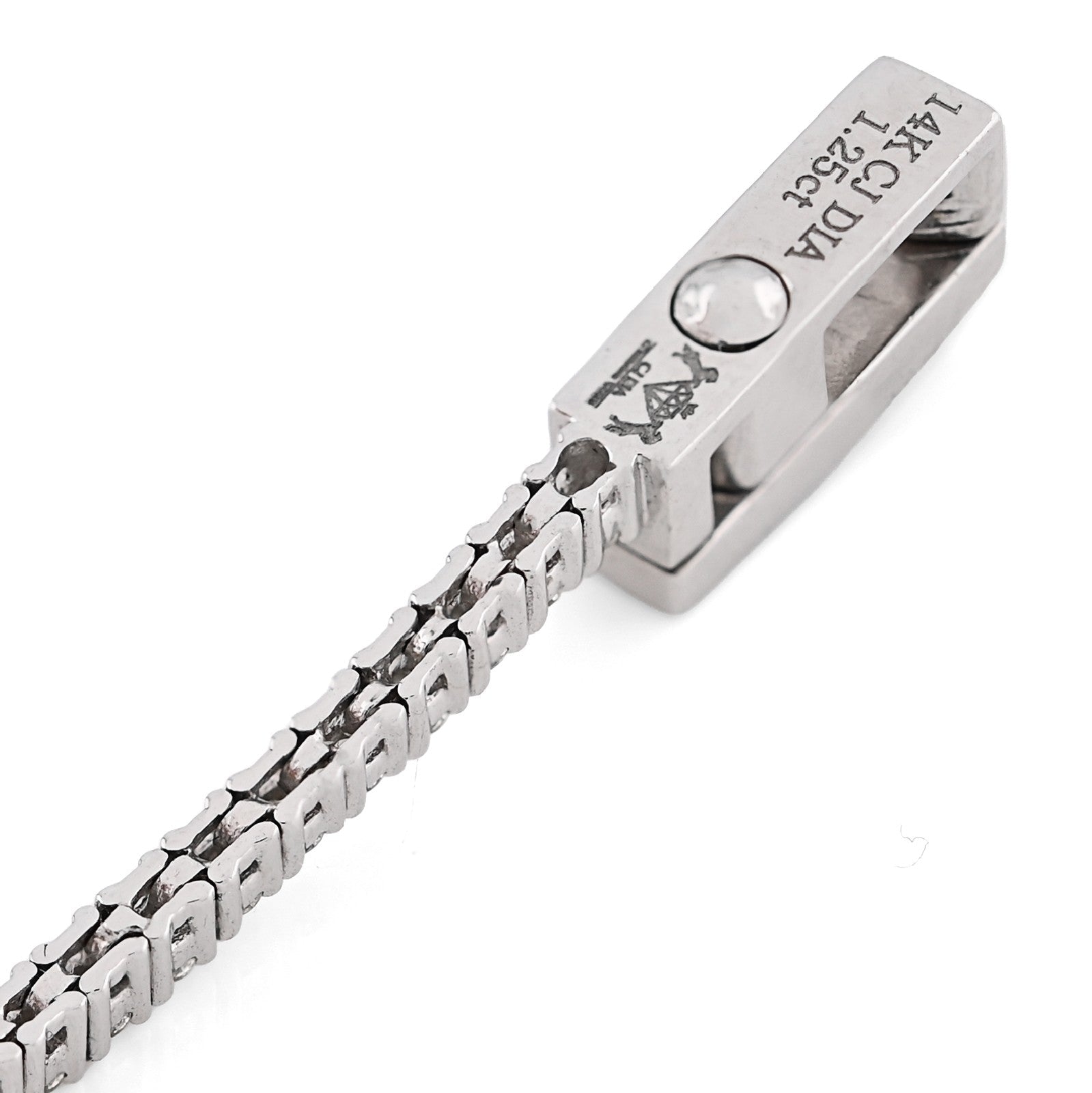1.5MM 14k White Gold 6.5g 1.25CTW Natural Diamond Heart Tennis Bracelet 7 Inches - Elite Jewelers - Bracelets