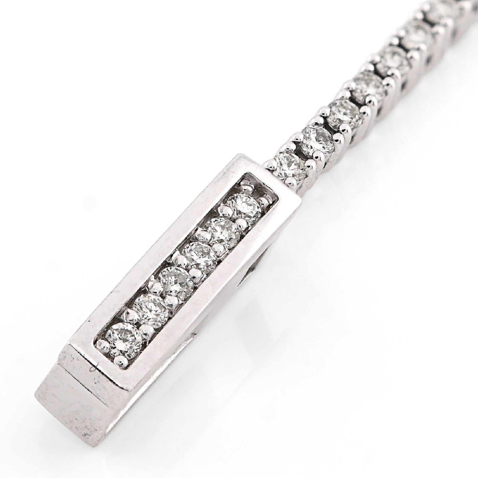 1.5MM 14k White Gold 6.5g 1.25CTW Natural Diamond Heart Tennis Bracelet 7 Inches - Elite Jewelers - Bracelets