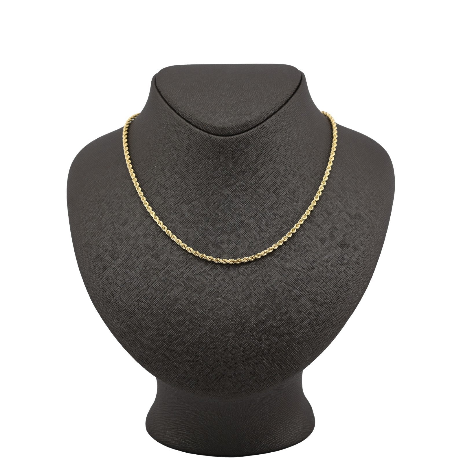 2.5MM Rope Chain Unisex 18 Inch 3.5gm 1/10th 10k Yellow Gold Bonded 925 Necklace - Elite Jewelers - Necklaces & Chains