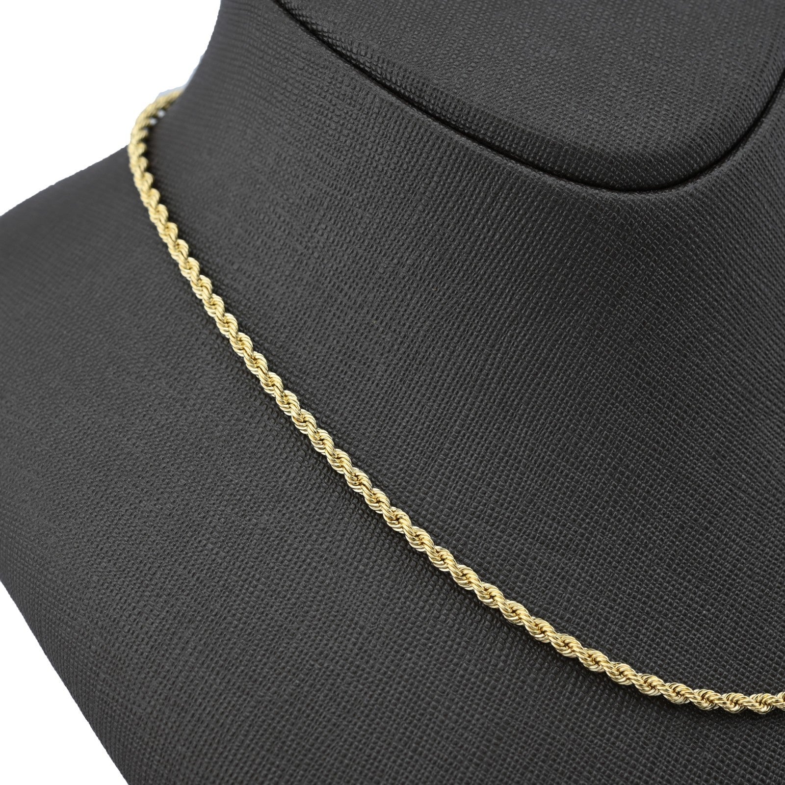 2.5MM Rope Chain Unisex 18 Inch 3.5gm 1/10th 10k Yellow Gold Bonded 925 Necklace - Elite Jewelers - Necklaces & Chains