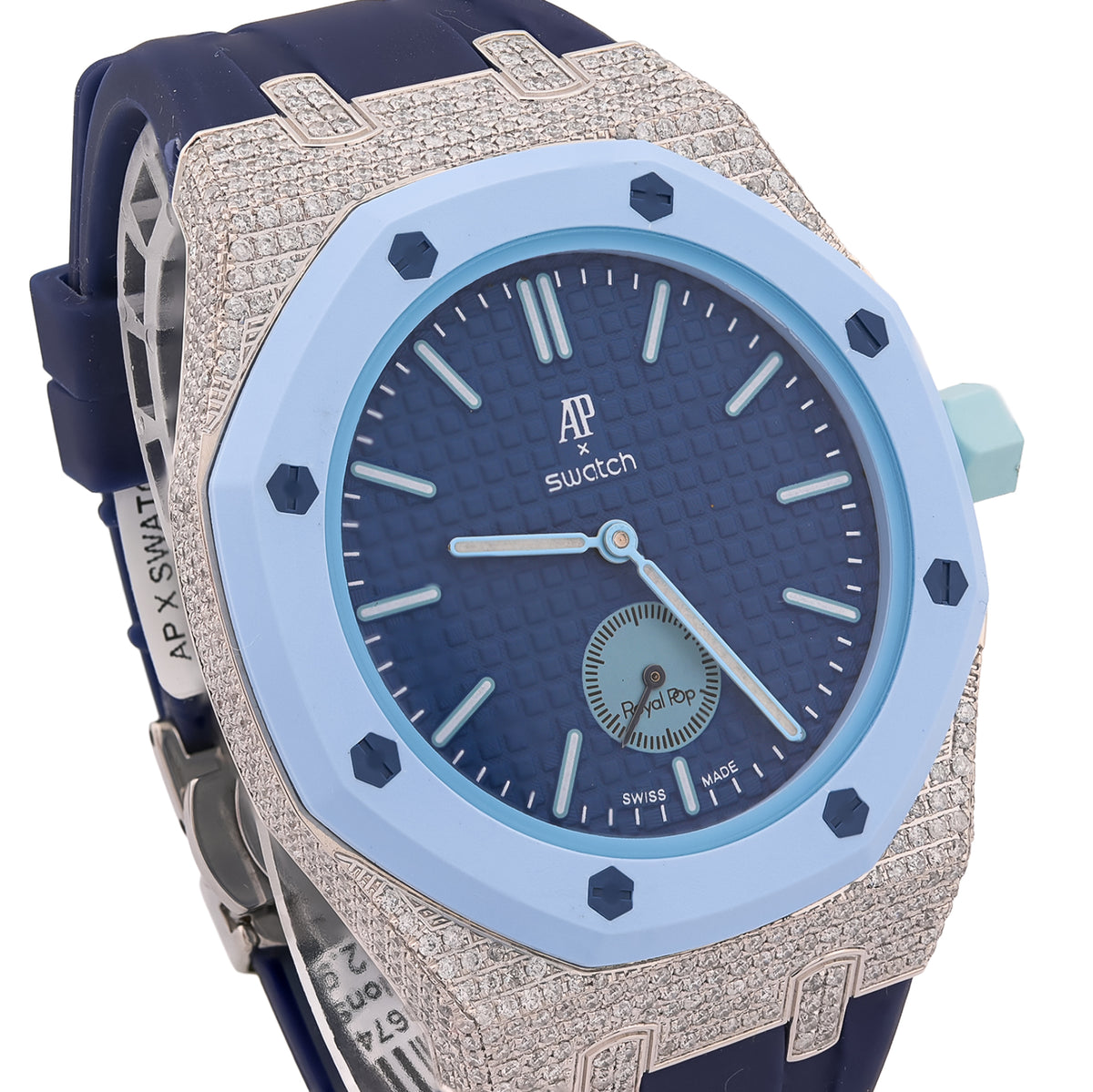 AP x Swatch Royal Pop Natural Diamond Band Watch Lan Ba