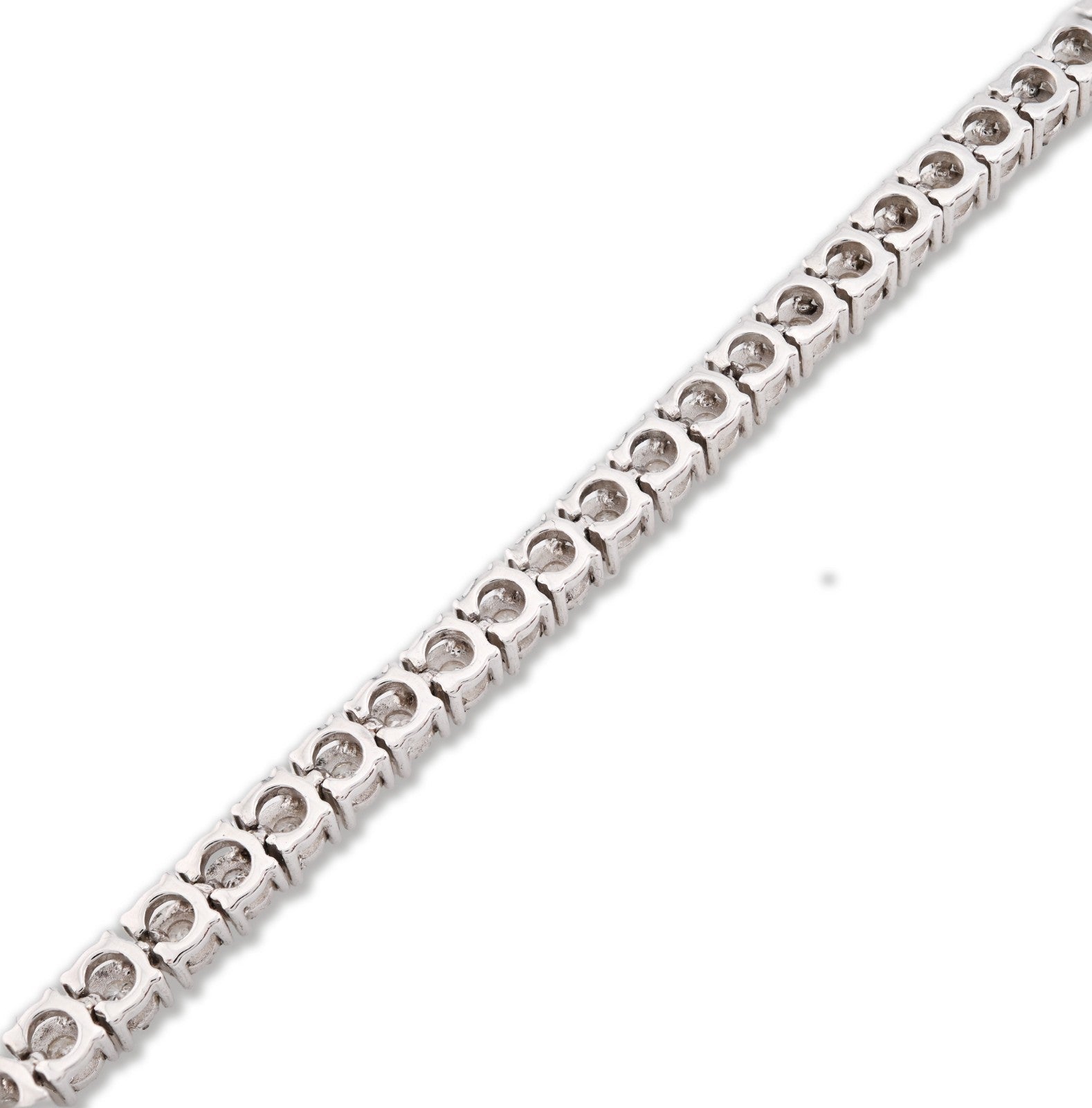 3.5MM 10k White Gold 11gm 1CTW Natural Diamond Illusion Tennis Bracelet 7 Inches - Elite Jewelers - Bracelets