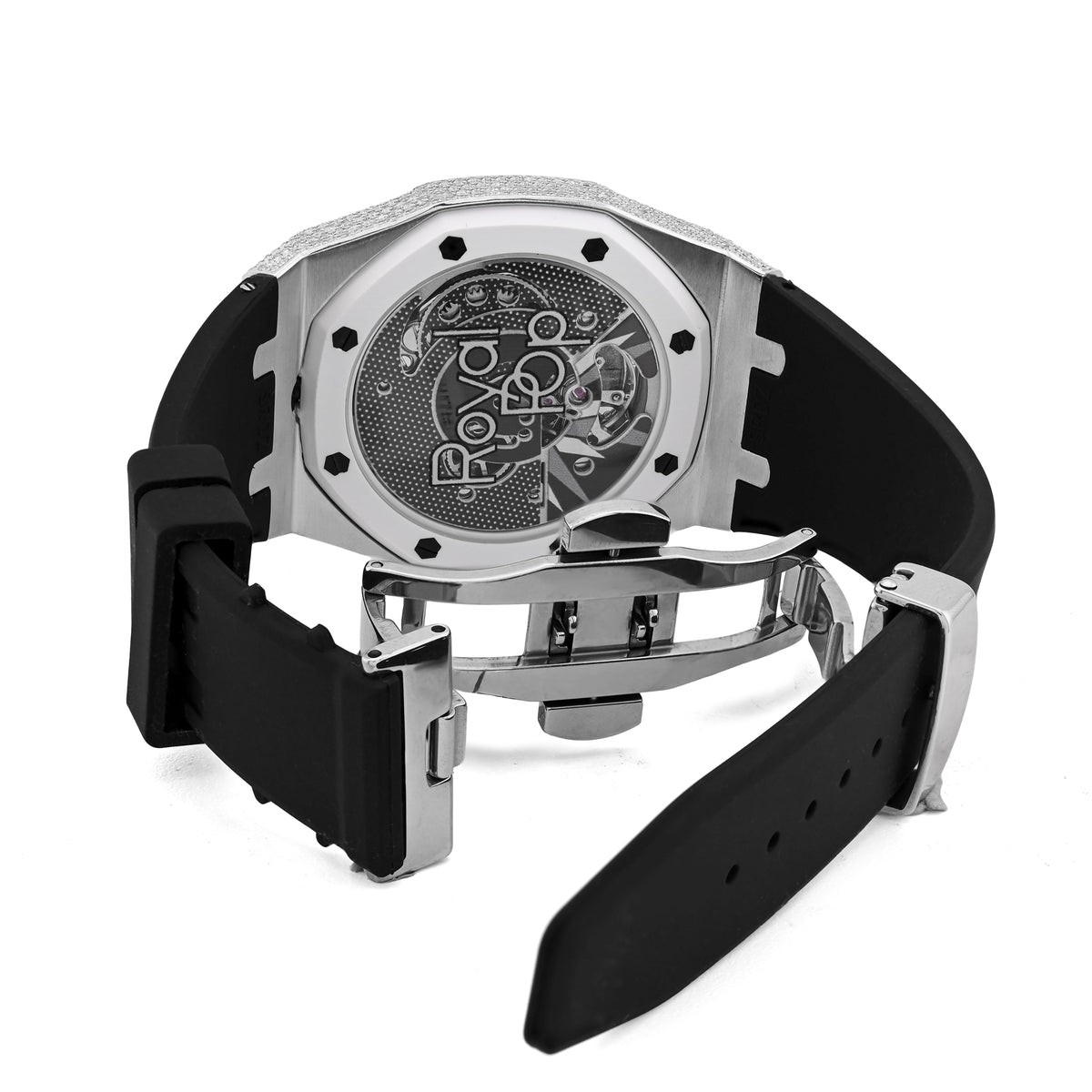 AP x Swatch Royal Pop Natural Diamond Band Black/White Watch Ocho Negro