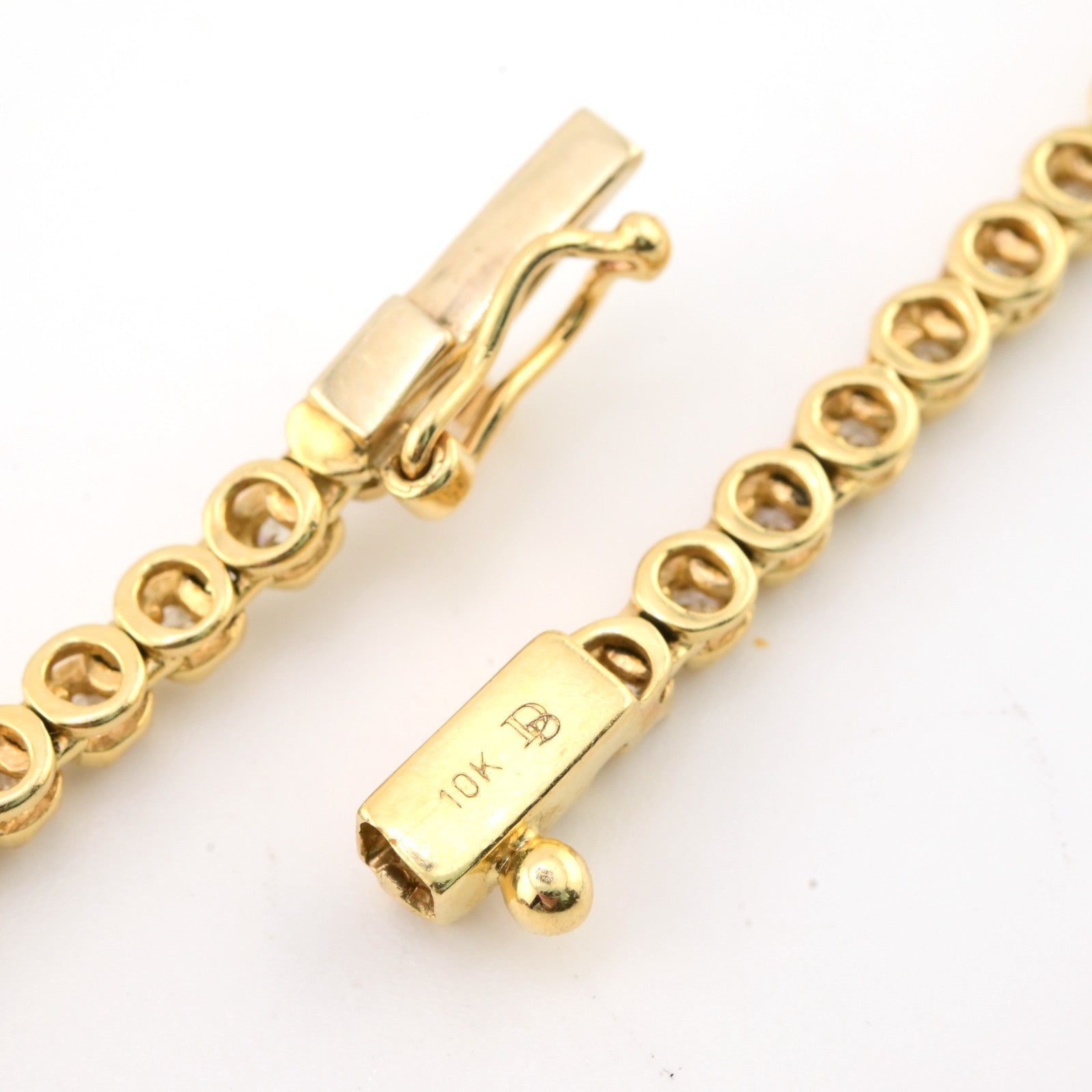 3MM 10k Yellow Gold 9CTW Diamond Tennis Solitaire Chain 29.4g 23 Inches Necklace - Elite Jewelers - Necklaces & Chains
