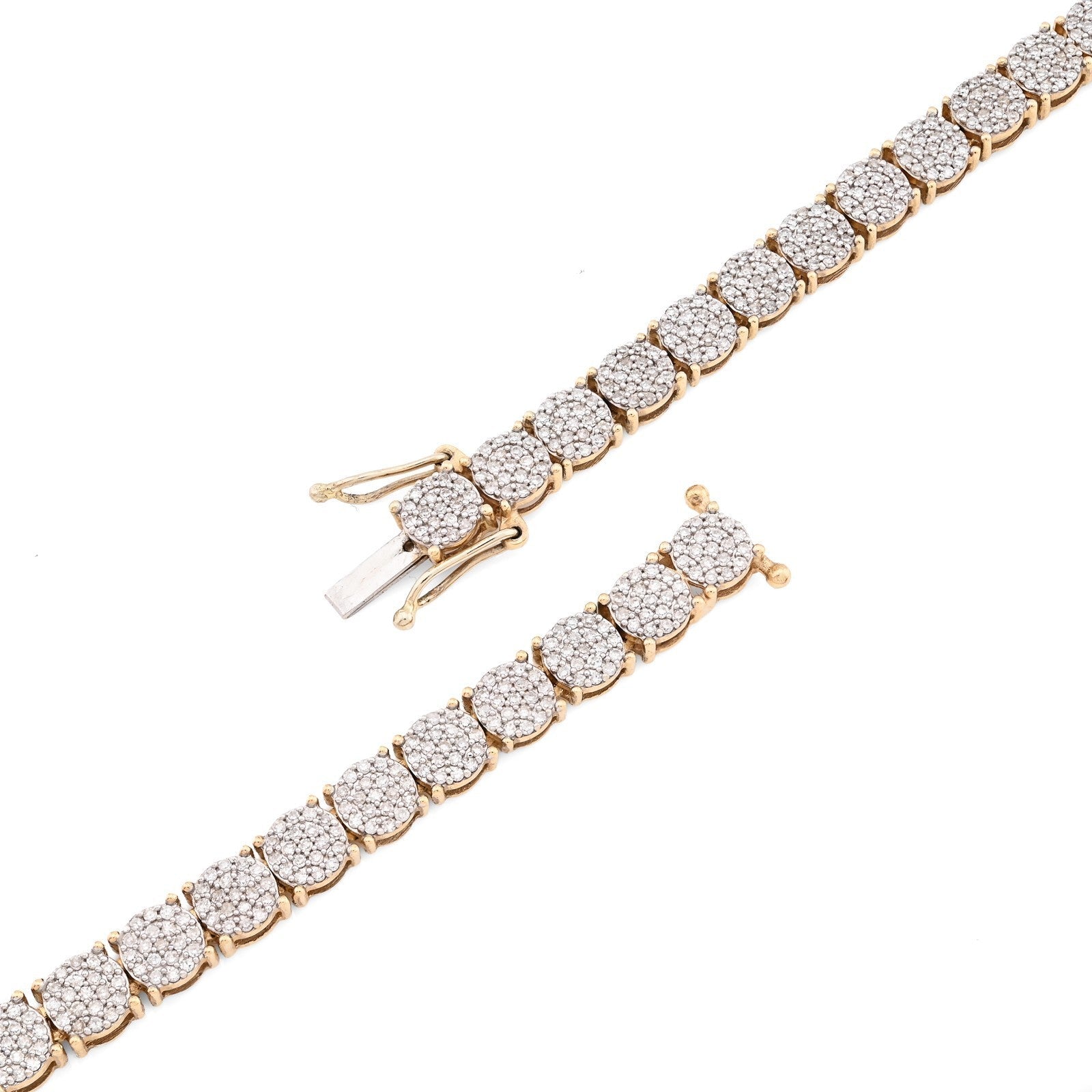 4.5MM 10k Yellow Gold 5 CTW Natural Diamond Tennis Chain 20 Inch 21.9gm Necklace - Elite Jewelers - Necklaces & Chains