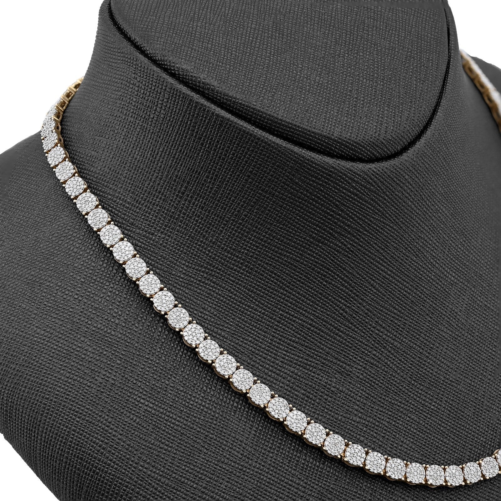4.5MM 10k Yellow Gold 5 CTW Natural Diamond Tennis Chain 20 Inch 21.9gm Necklace - Elite Jewelers - Necklaces & Chains