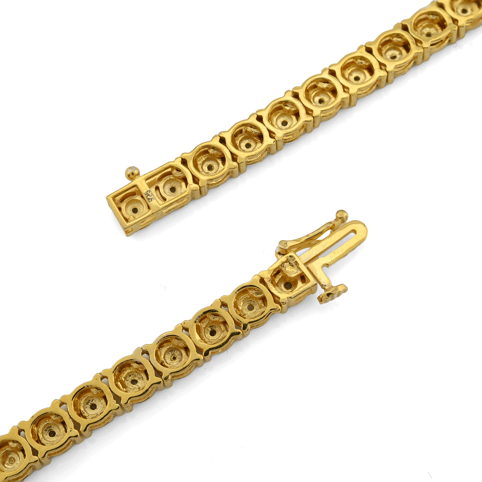 4.5MM 925 Sterling Silver 2CTW Natural Diamond Yellow Tennis Chain 18In Necklace - Elite Jewelers - Necklaces & Chains